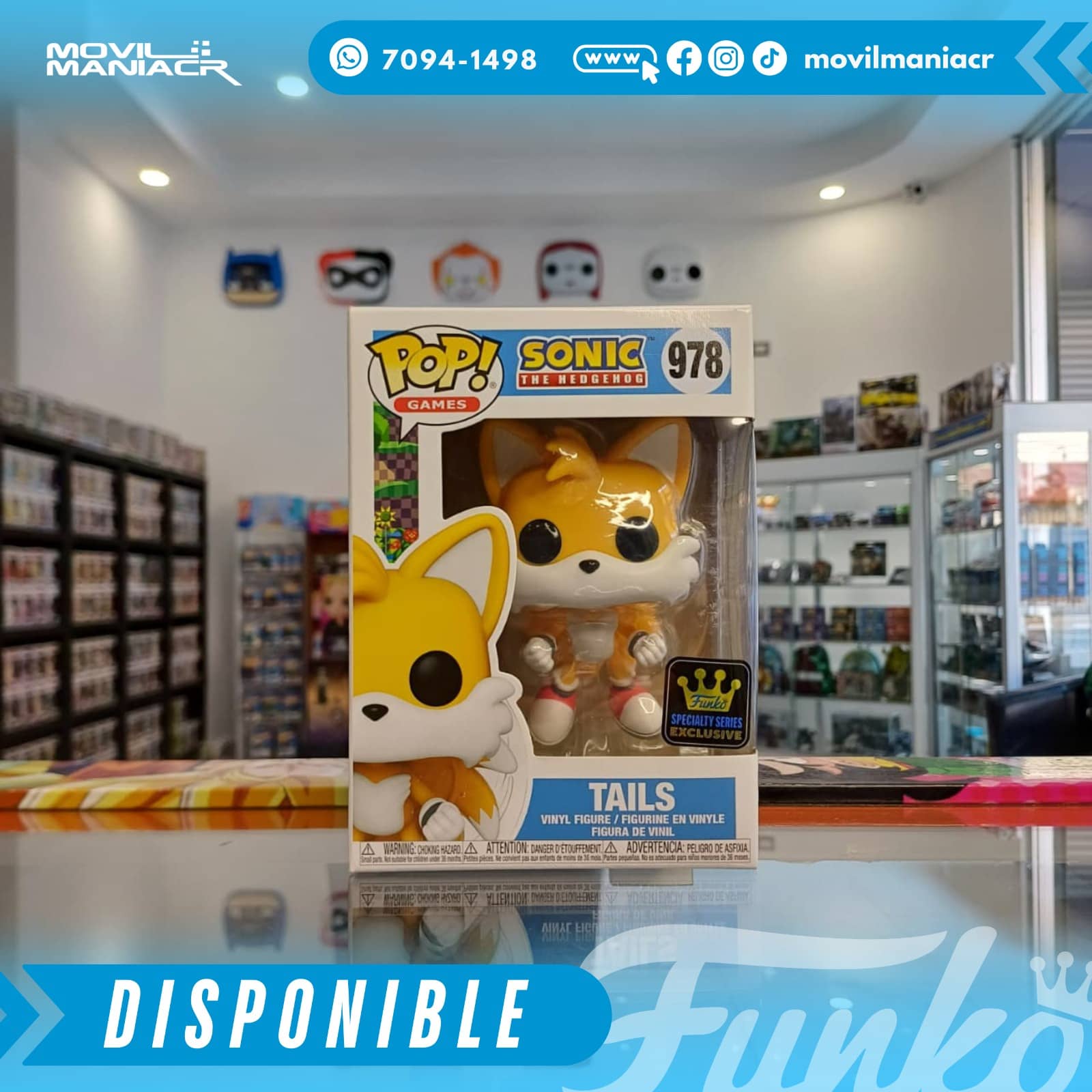 Funko Pop Sonic the Hedgehog Tails Flying Exclusivo #978 - (Stock) ¡Disponible Ahora! 2 Funko Pop Sonic the Hedgehog Tails Flying Exclusivo #978 - (Stock) ¡Disponible Ahora! - Imagen 2