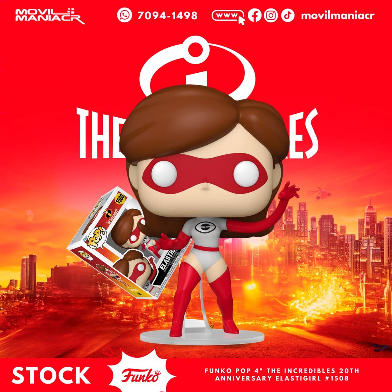 Funko Pop The Incredibles 20th Anniversary Elastigirl #1708 - (Stock) ¡Disponible Ahora! 1 Funko Pop The Incredibles 20th Anniversary Elastigirl #1708 - (Stock) ¡Disponible Ahora!