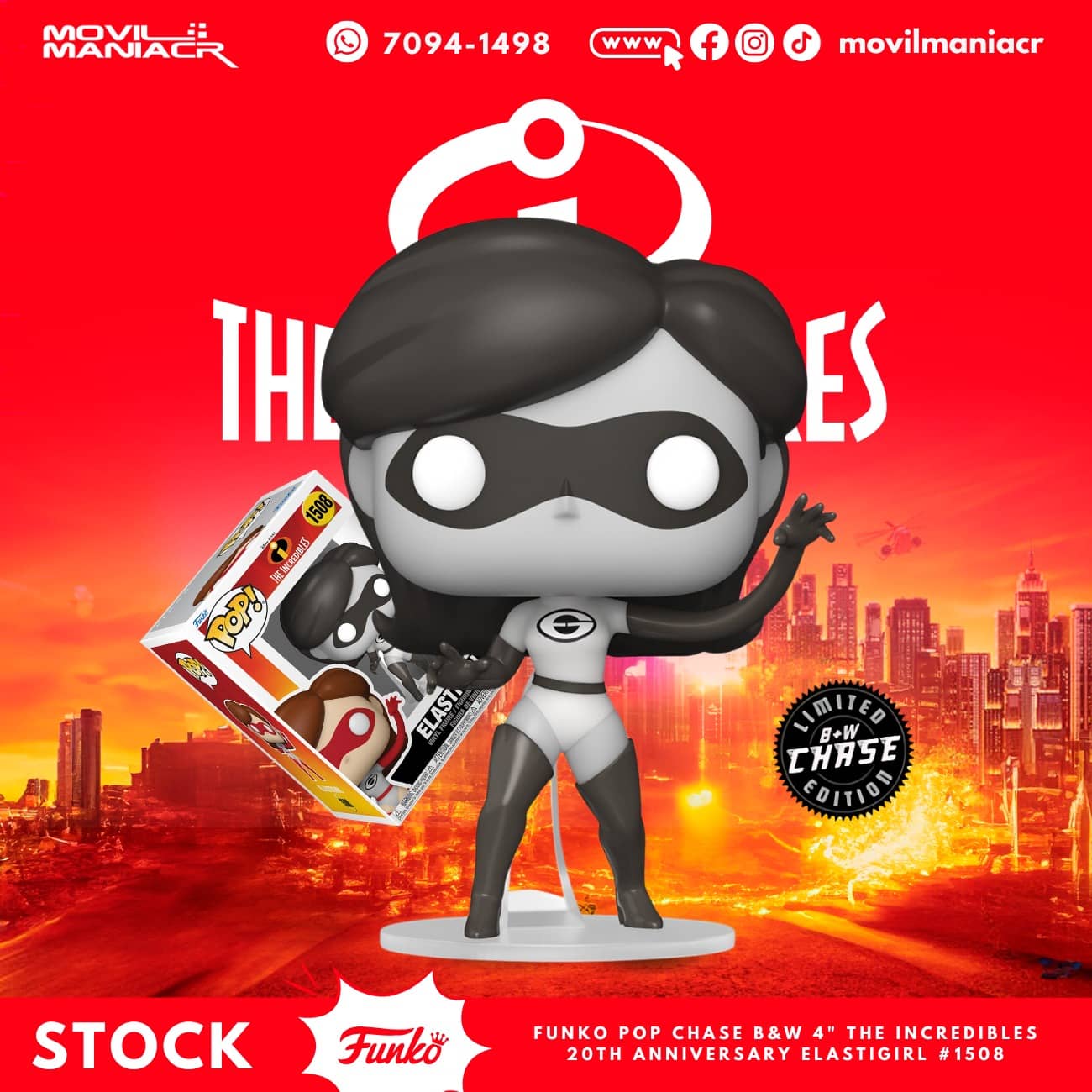 Funko Pop The Incredibles 20th Anniversary Elastigirl CHASE #1508 - (Stock) ¡Disponible Ahora! 1 Funko Pop The Incredibles 20th Anniversary Elastigirl CHASE #1508 - (Stock) ¡Disponible Ahora!