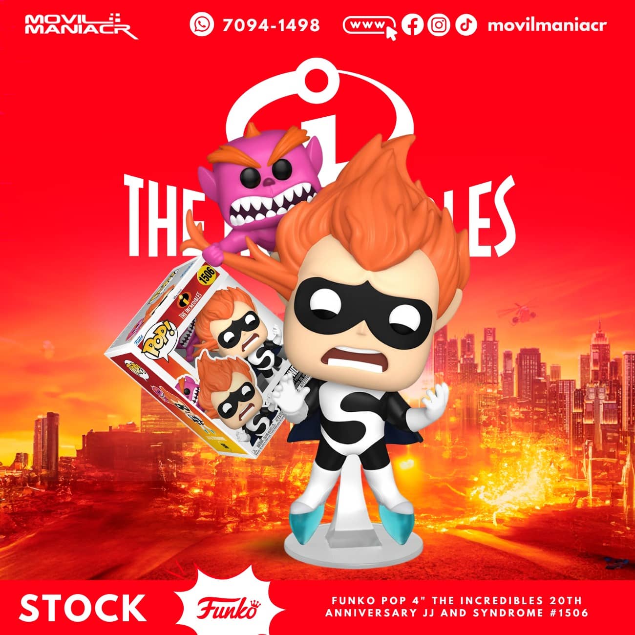 Funko Pop The Incredibles 20th Anniversary JJ and Syndrome #1506 - (Stock) ¡Disponible Ahora! 1 Funko Pop The Incredibles 20th Anniversary JJ and Syndrome #1506 - (Stock) ¡Disponible Ahora!