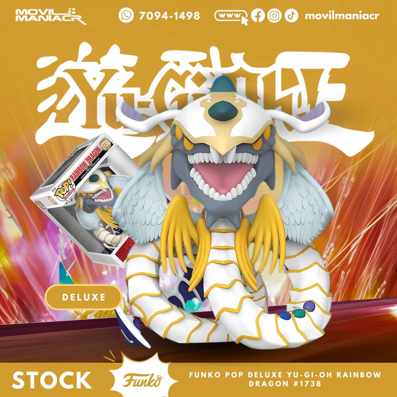 Funko Pop Yu-Gi-Oh Rainbow Dragon #1738 - Deluxe (Stock) ¡Disponible Ahora! 1 Funko Pop Yu-Gi-Oh Rainbow Dragon #1738 - Deluxe (Stock) ¡Disponible Ahora!