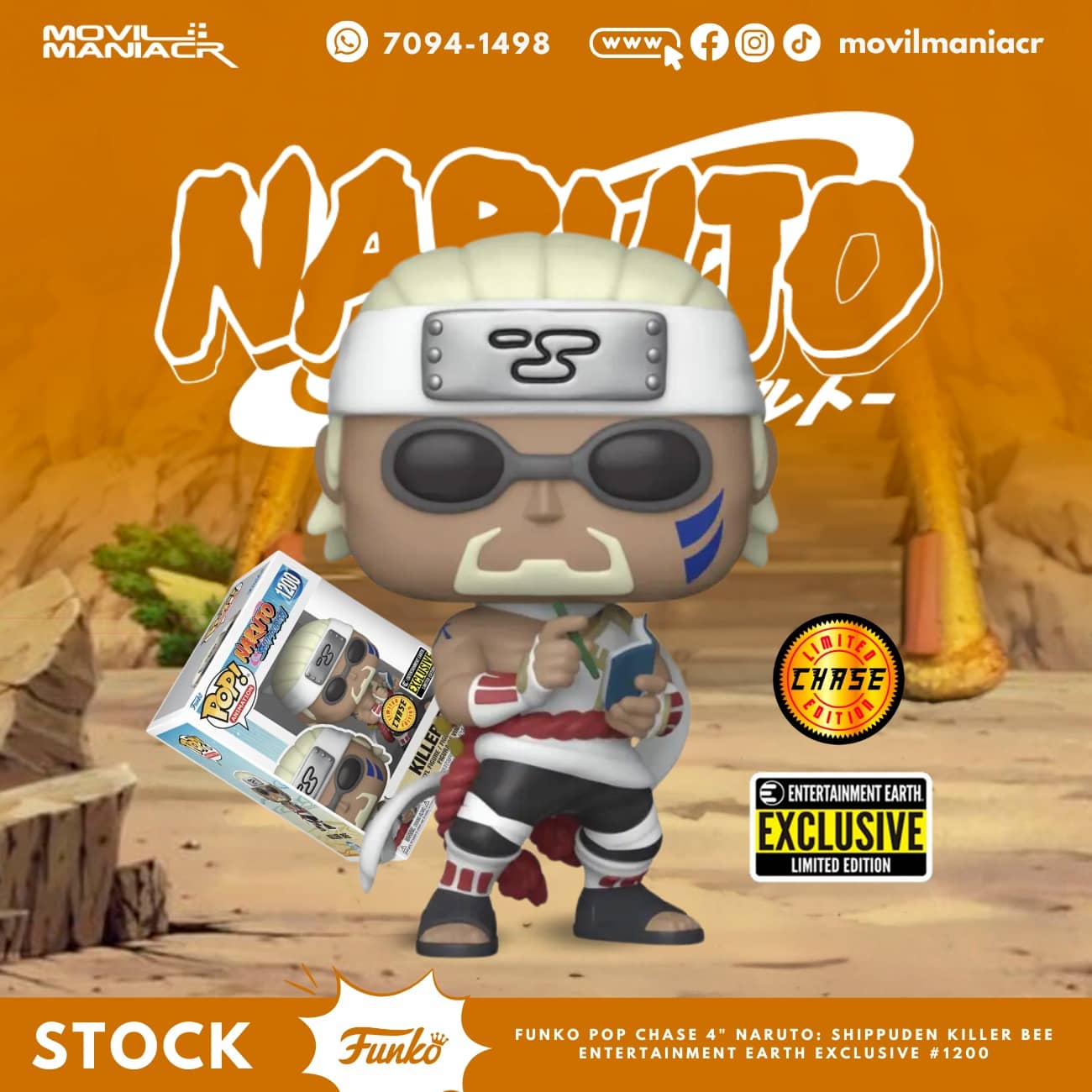 Funko Pop Naruto Shippuden Killer Bee Chase Exclusivo #1200 - (Stock) ¡Disponible Ahora! 1 Funko Pop Naruto Shippuden Killer Bee Chase Exclusivo #1200 - (Stock) ¡Disponible Ahora!