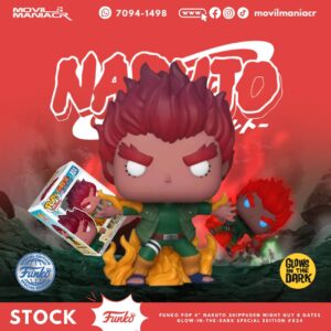 Funko Pop Naruto Shippuden Might Guy 8 Gates GITD Exclusivo #824 - (Stock) ¡Disponible Ahora!