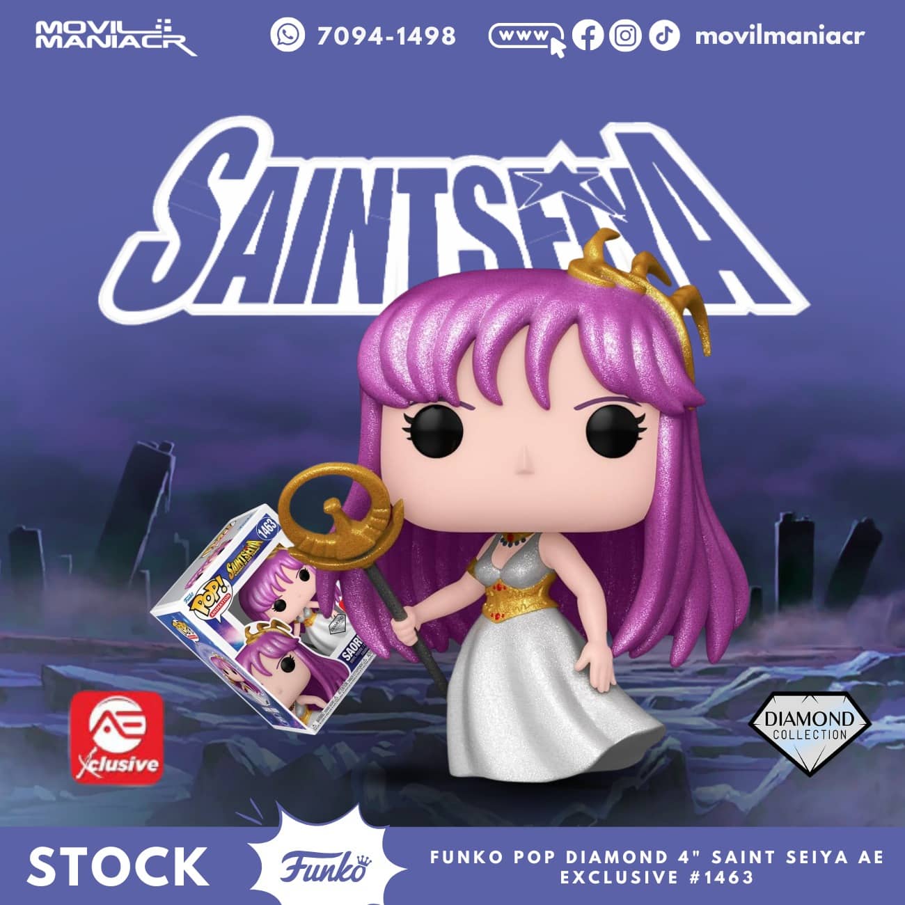 Funko Pop Saint Seiya Saori Kido Diamond Exclusivo #1463 - (Stock) ¡Disponible Ahora! 1 Funko Pop Saint Seiya Saori Kido Diamond Exclusivo #1463 - (Stock) ¡Disponible Ahora!