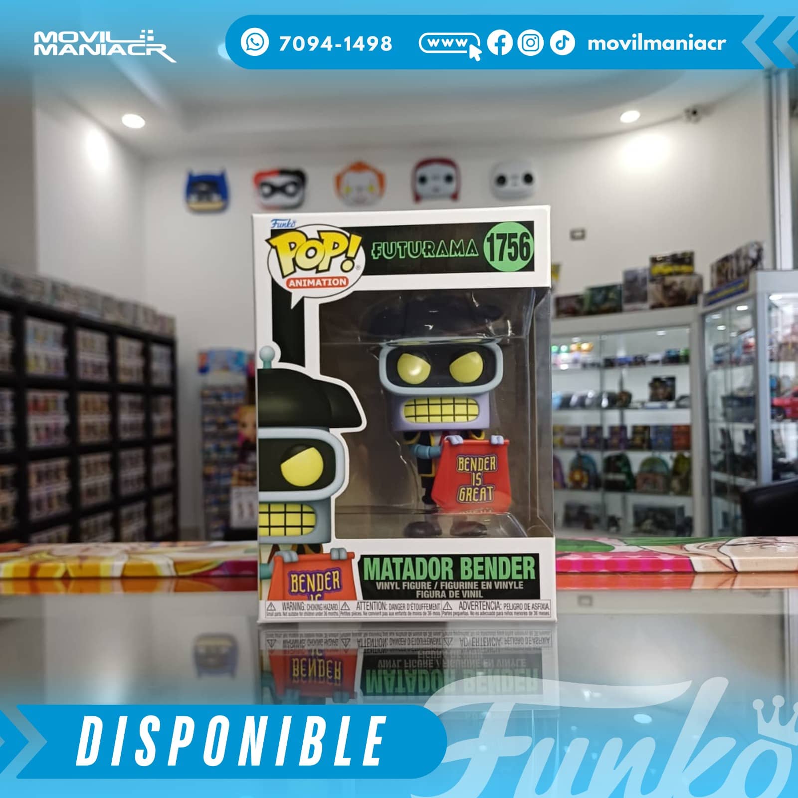 Funko Pop Futurama Matador Bender #1756 - (Stock) ¡Disponible Ahora! 2 Funko Pop Futurama Matador Bender #1756 - (Stock) ¡Disponible Ahora! - Imagen 2