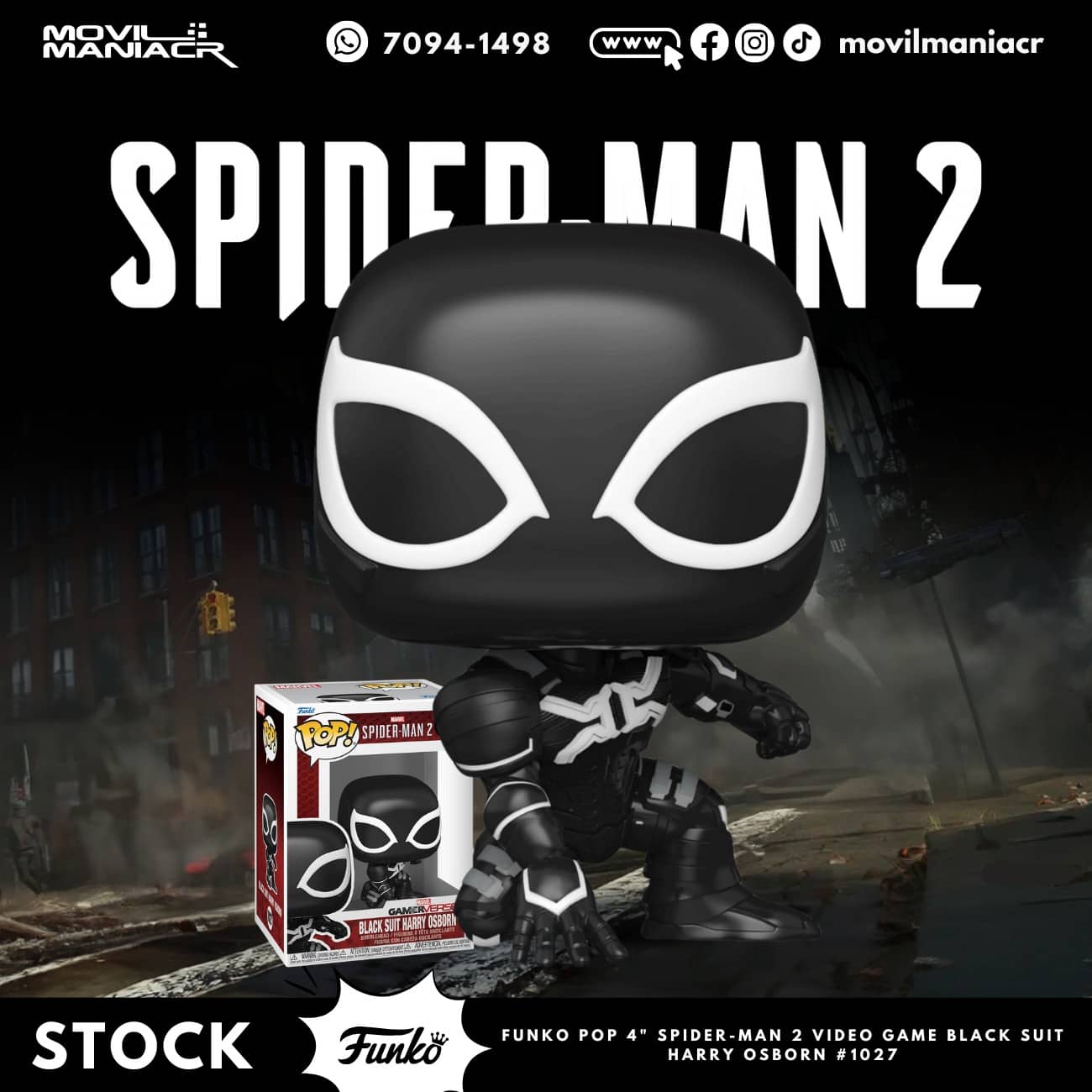 Funko Pop Gamerverse Spider-Man 2 Black Suit Harry Osborn #1027 - (Stock) ¡Disponible Ahora! 1 Funko Pop Gamerverse Spider-Man 2 Black Suit Harry Osborn #1027 - (Stock) ¡Disponible Ahora!