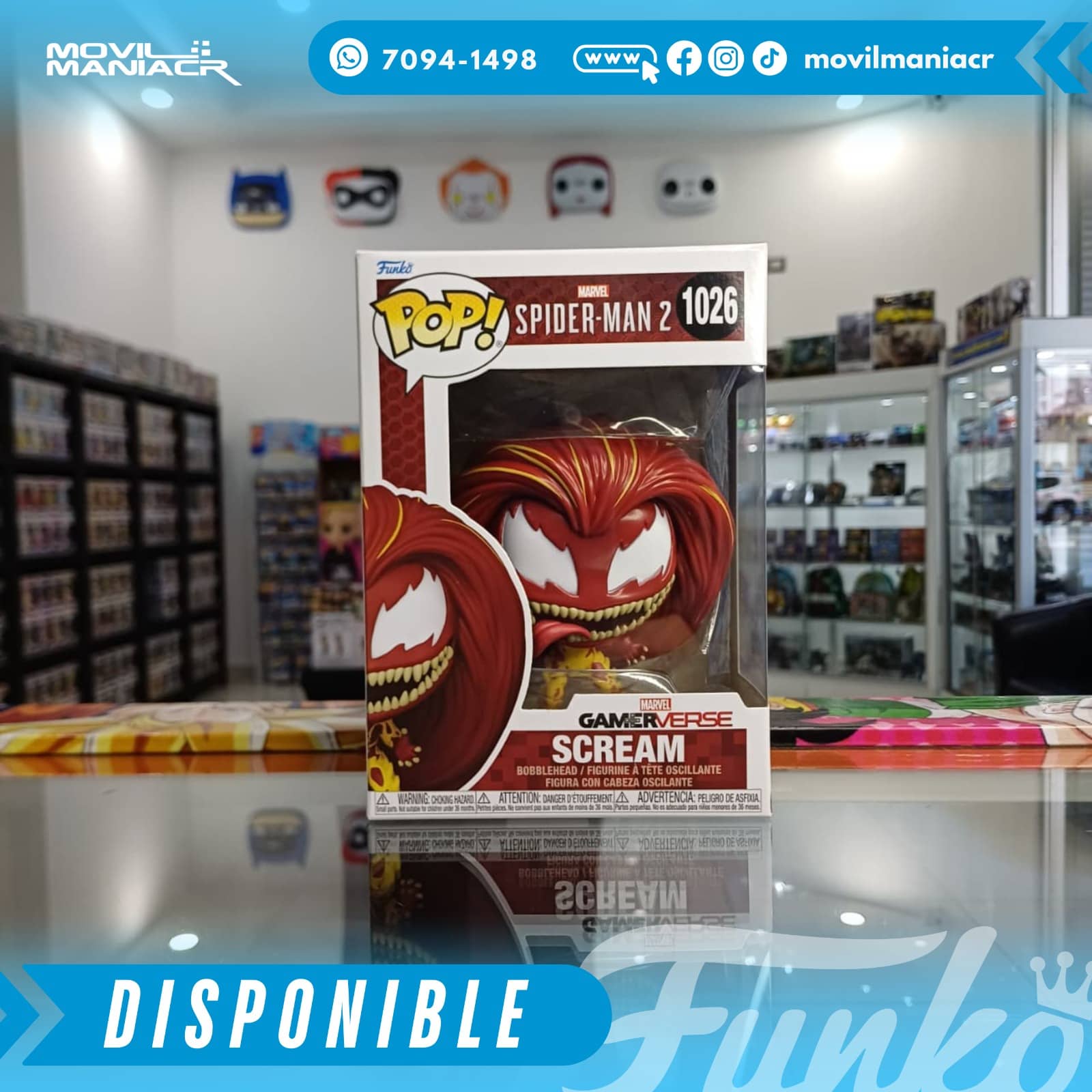 Funko Pop Gamerverse Spider-Man 2 Scream #1026 - (Stock) ¡Disponible Ahora! 2 Funko Pop Gamerverse Spider-Man 2 Scream #1026 - (Stock) ¡Disponible Ahora! - Imagen 2