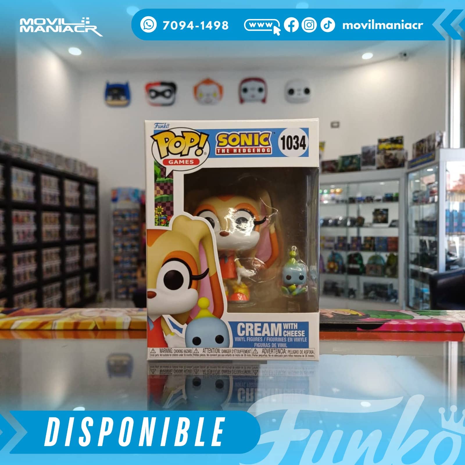 Funko Pop Sonic The Hedgehog Cream #1034 - (Stock) ¡Disponible Ahora! 2 Funko Pop Sonic The Hedgehog Cream #1034 - (Stock) ¡Disponible Ahora! - Imagen 2