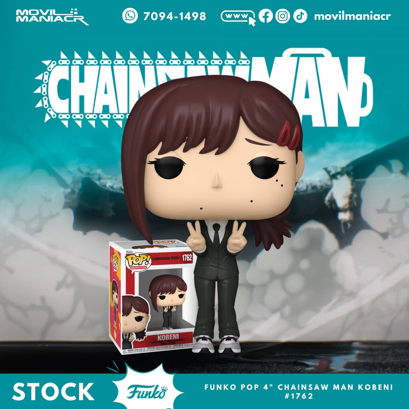 Funko Pop Chainsaw Man Kobeni #1762 - (Stock) ¡Disponible Ahora! 1 Funko Pop Chainsaw Man Kobeni #1762 - (Stock) ¡Disponible Ahora!