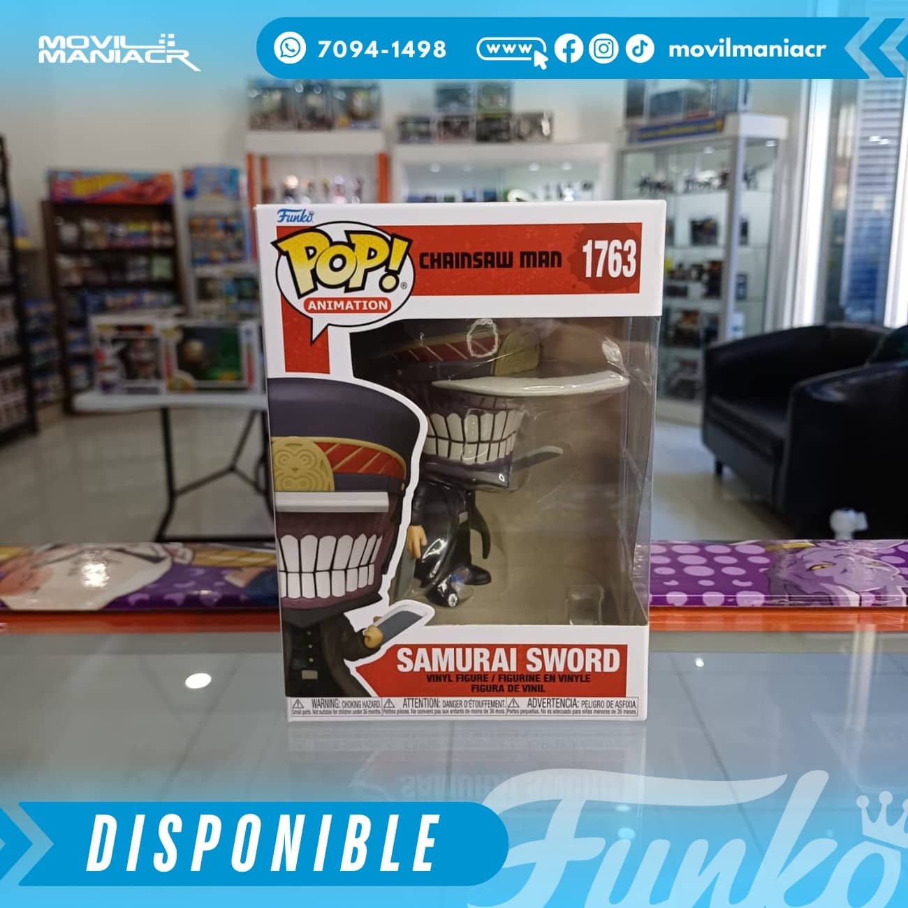 Funko Pop Chainsaw Man Samurai Sword #1763 - (Stock) ¡Disponible Ahora! 2 Funko Pop Chainsaw Man Samurai Sword #1763 - (Stock) ¡Disponible Ahora! - Imagen 2