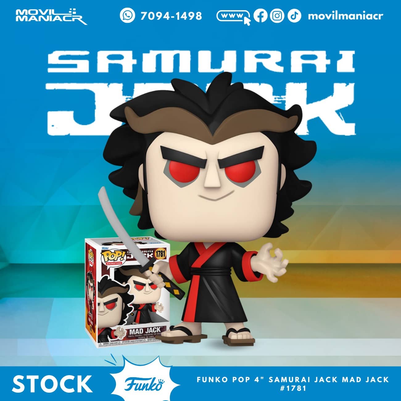 Funko Pop Samurai Jack Mad Jack #1781 - (Stock) ¡Disponible Ahora! 1 Funko Pop Samurai Jack Mad Jack #1781 - (Stock) ¡Disponible Ahora!