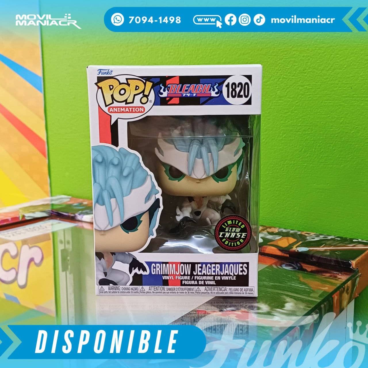 Funko Pop Bleach Grimmjow Jeagerjaques Chase GITD #1820 - (Stock) ¡Disponible Ahora! 2 Funko Pop Bleach Grimmjow Jeagerjaques Chase GITD #1820 - (Stock) ¡Disponible Ahora! - Imagen 2