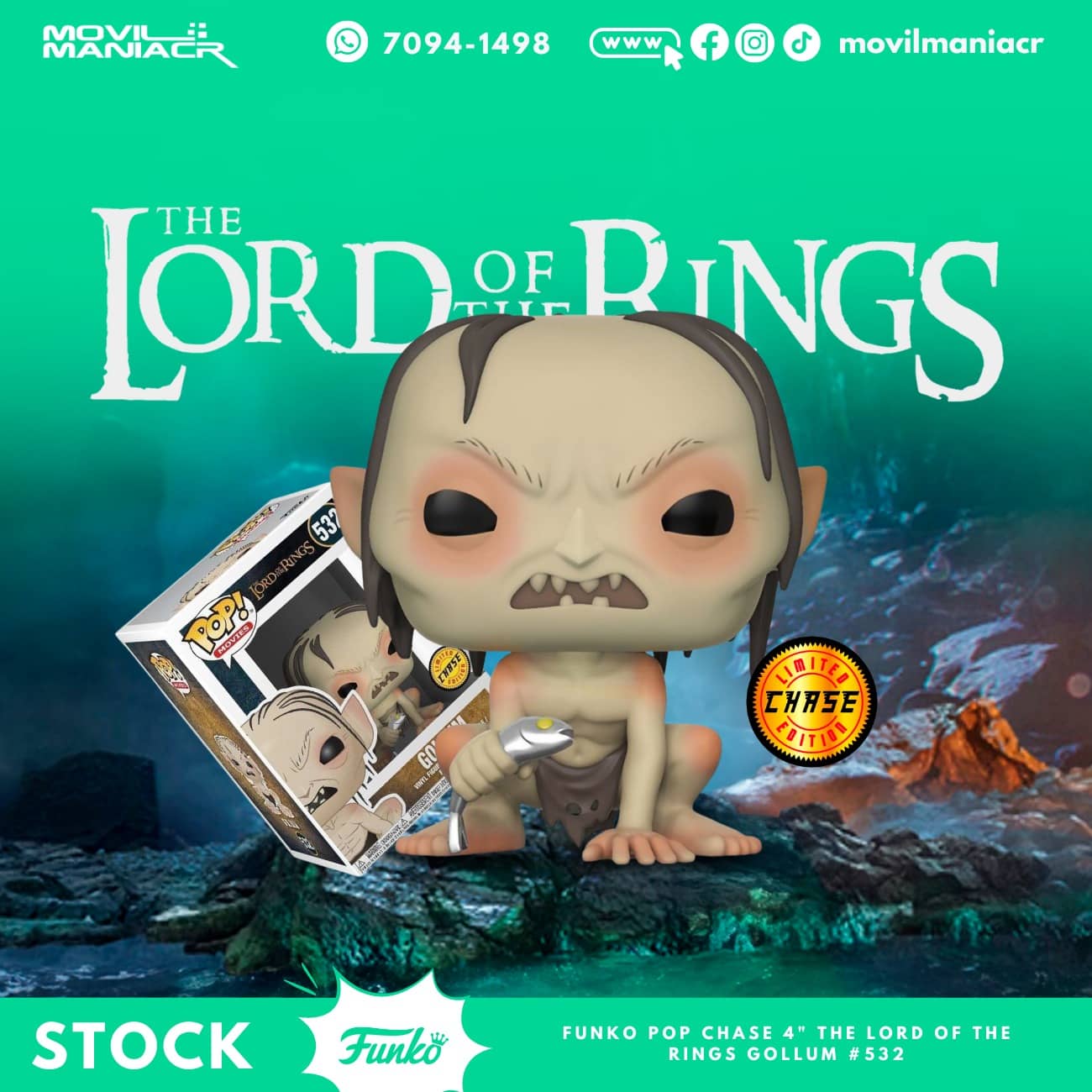 Funko Pop The Lord of the Rings Gollum Chase #532 - (Stock) ¡Disponible Ahora! 1 Funko Pop The Lord of the Rings Gollum Chase #532 - (Stock) ¡Disponible Ahora!