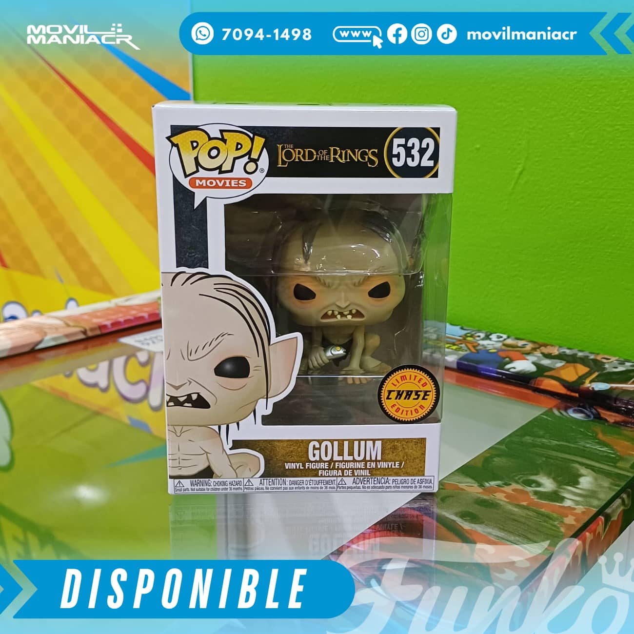 Funko Pop The Lord of the Rings Gollum Chase #532 - (Stock) ¡Disponible Ahora! 2 Funko Pop The Lord of the Rings Gollum Chase #532 - (Stock) ¡Disponible Ahora! - Imagen 2