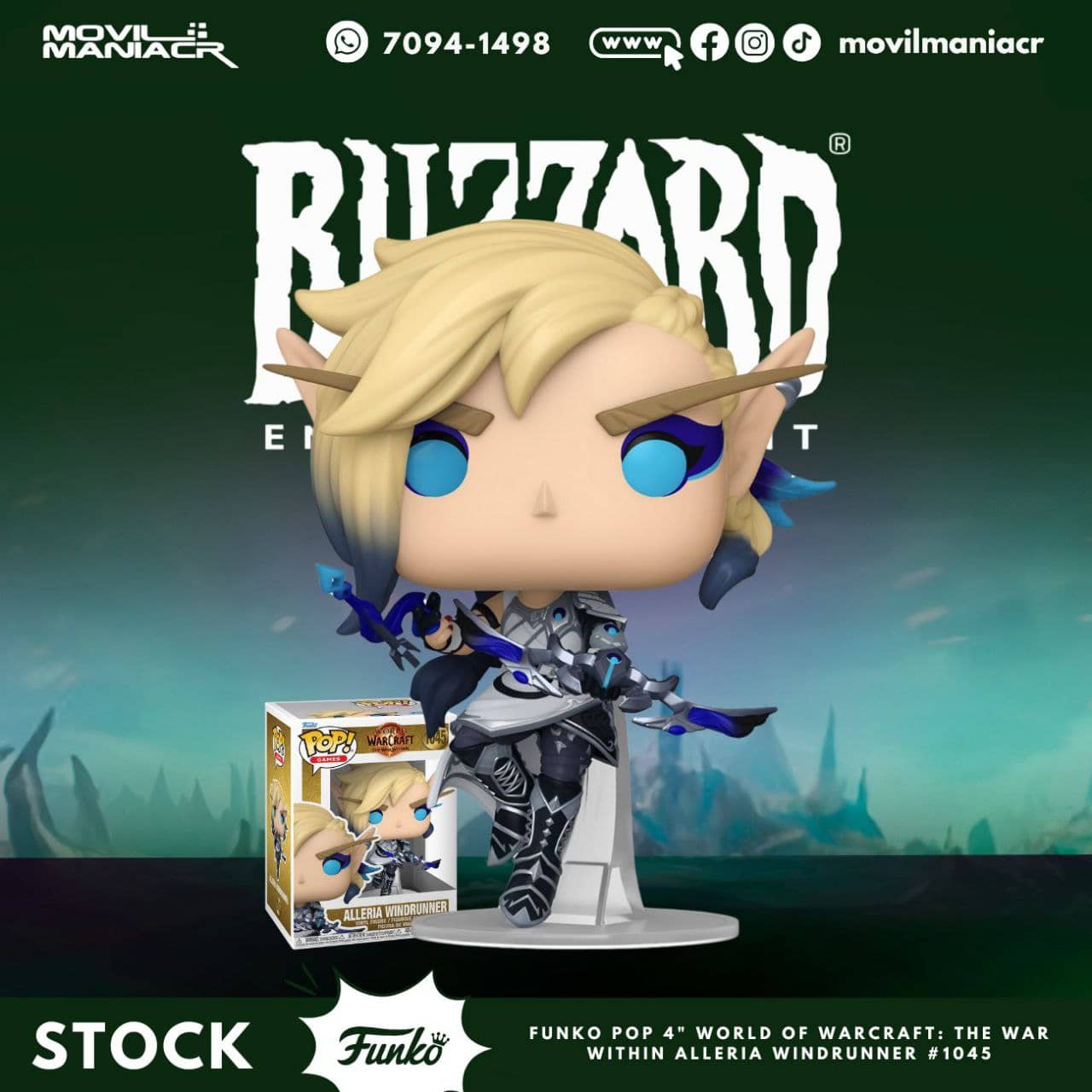 Funko Pop World of Warcraft Alleria Windrunner #1045 - (Stock) ¡Disponible Ahora! 1 Funko Pop World of Warcraft Alleria Windrunner #1045 - (Stock) ¡Disponible Ahora!