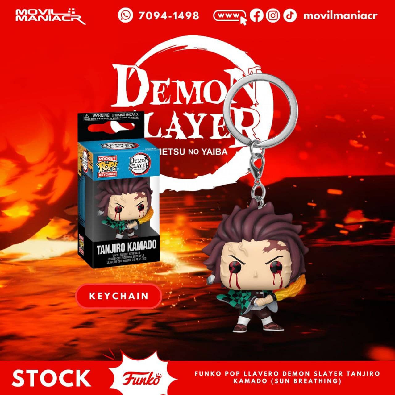 Funko Pop Demon Slayer Tanjiro Kamado - Llavero (Stock) ¡Disponible Ahora! 1 Funko Pop Demon Slayer Tanjiro Kamado (Sun Breathing) - Llavero (Stock) ¡Disponible Ahora!