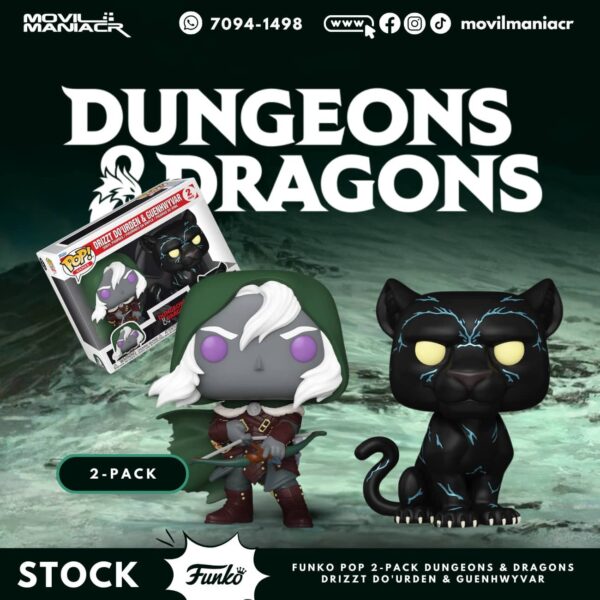 Funko Pop Dungeons & Dragons Drizzt Do'urden & Guenhwyvar - 2-Pack (Stock) ¡Disponible Ahora!