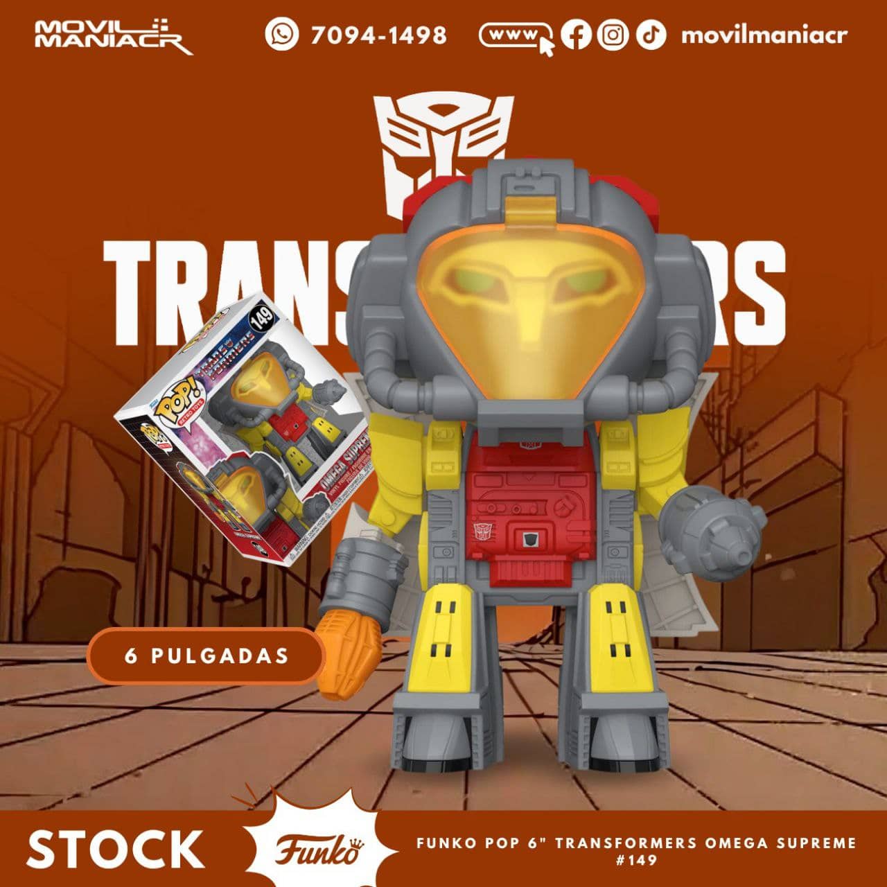 Funko Pop Transformers Omega Supreme #149 - 6Pulgadas (Stock) ¡Disponible Ahora! 1 Funko Pop Transformers Omega Supreme #149 - 6Pulgadas (Stock) ¡Disponible Ahora!