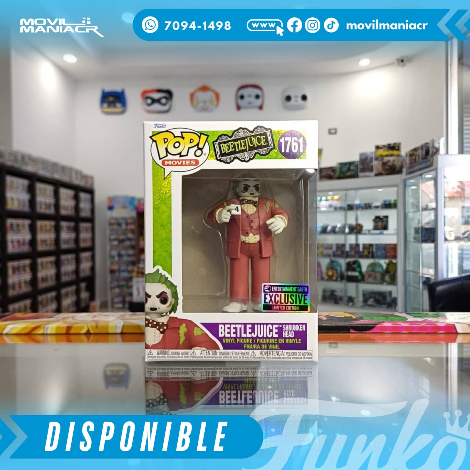 Funko Pop Beetlejuice Shrunken Head Exclusivo #1761 - (Stock) ¡Disponible Ahora! 2 Funko Pop Beetlejuice Shrunken Head Exclusivo #1761 - (Stock) ¡Disponible Ahora! - Imagen 2