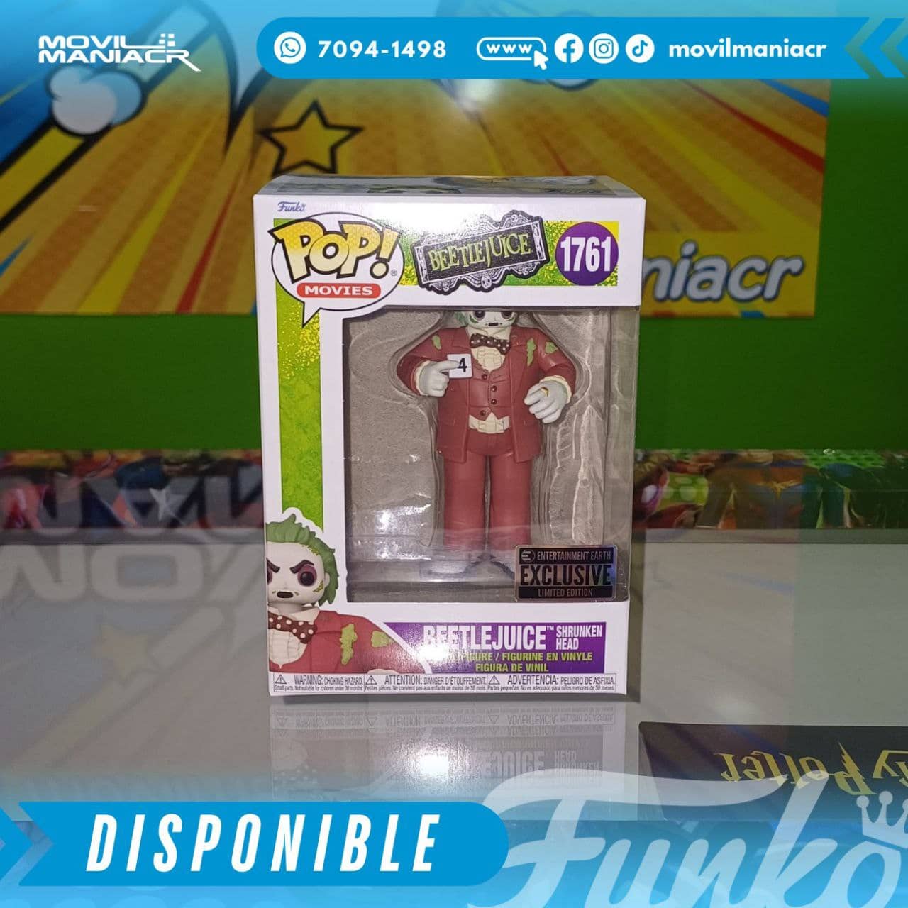 Funko Pop Beetlejuice Shrunken Head Exclusivo Entertainment Earth #1761 - (Stock) ¡Disponible Ahora! 2 Funko Pop Beetlejuice Shrunken Head Exclusivo Entertainment Earth #1761 - (Stock) ¡Disponible Ahora! - Imagen 2