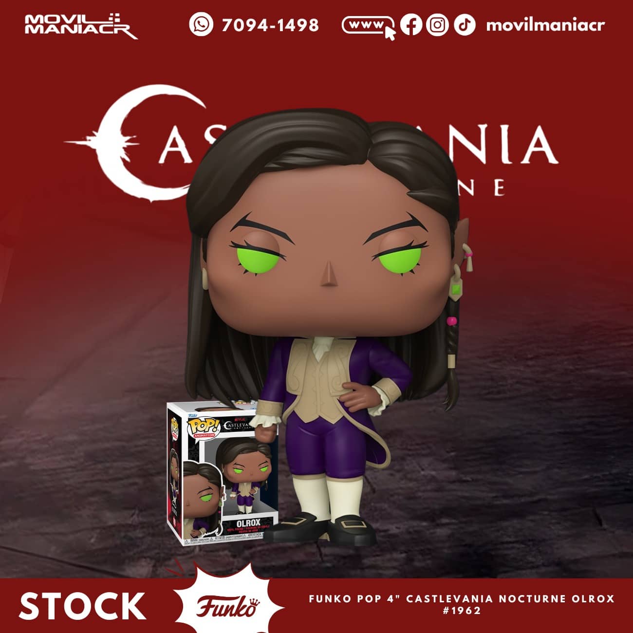 Funko Pop Castlevania Nocturne Olrox #1962 - (Stock) ¡Disponible Ahora! 1 Funko Pop Castlevania Nocturne Olrox #1962 - (Stock) ¡Disponible Ahora!
