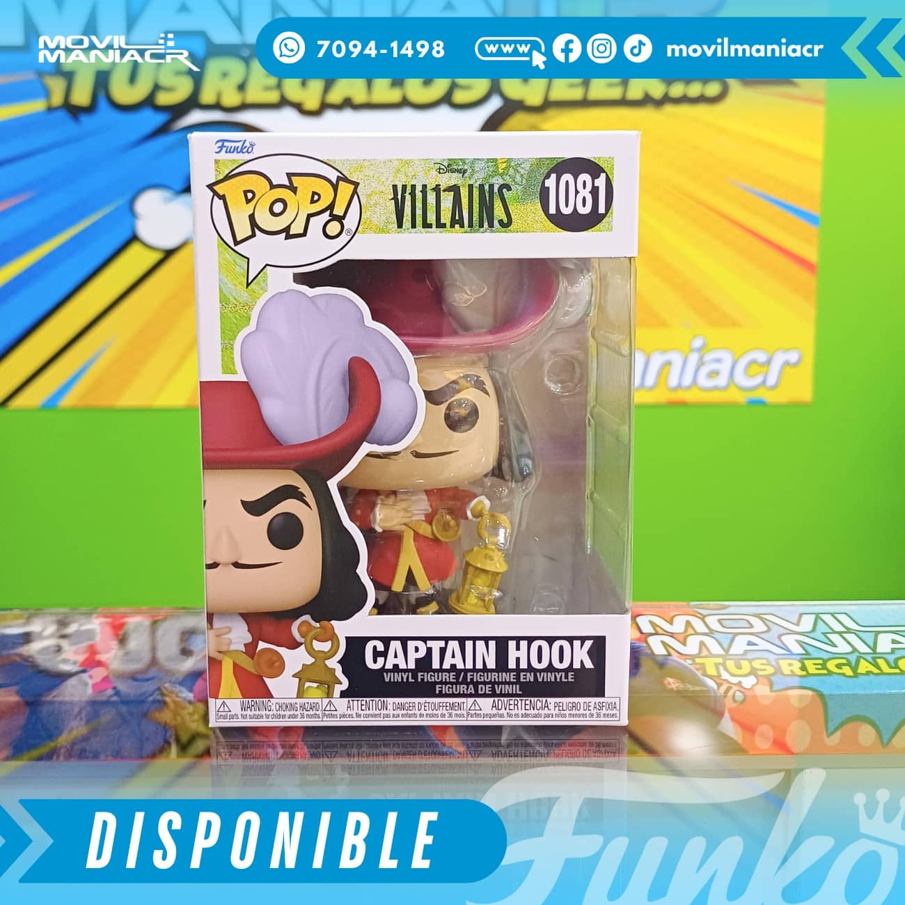 Funko Pop Disney Villains Captain Hook #1081 - (Stock) ¡Disponible Ahora! 2 Funko Pop Disney Villains Captain Hook #1081 - (Stock) ¡Disponible Ahora! - Imagen 2