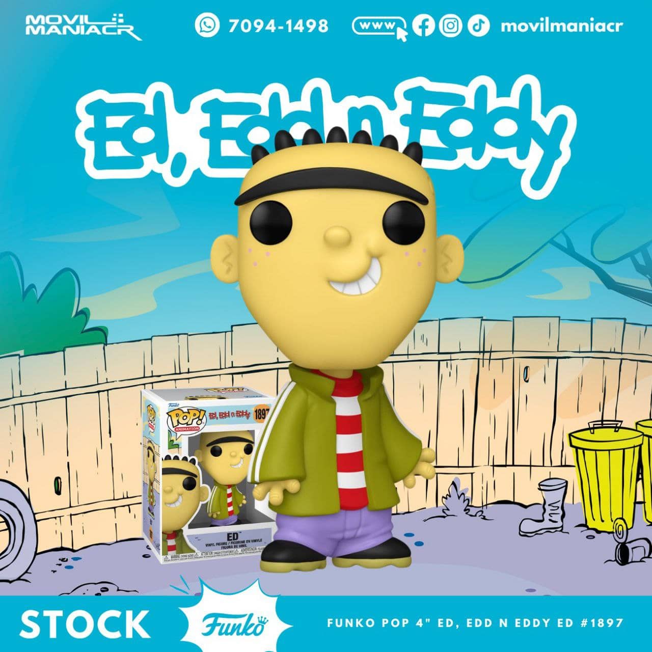 Funko Pop Ed Edd n Eddy Ed #1897 - (Stock) ¡Disponible Ahora! 1 Funko Pop Ed Edd n Eddy Ed #1897 - (Stock) ¡Disponible Ahora!