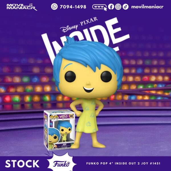 Funko Pop Inside Out 2 Joy #1451 - (Stock) ¡Disponible Ahora!