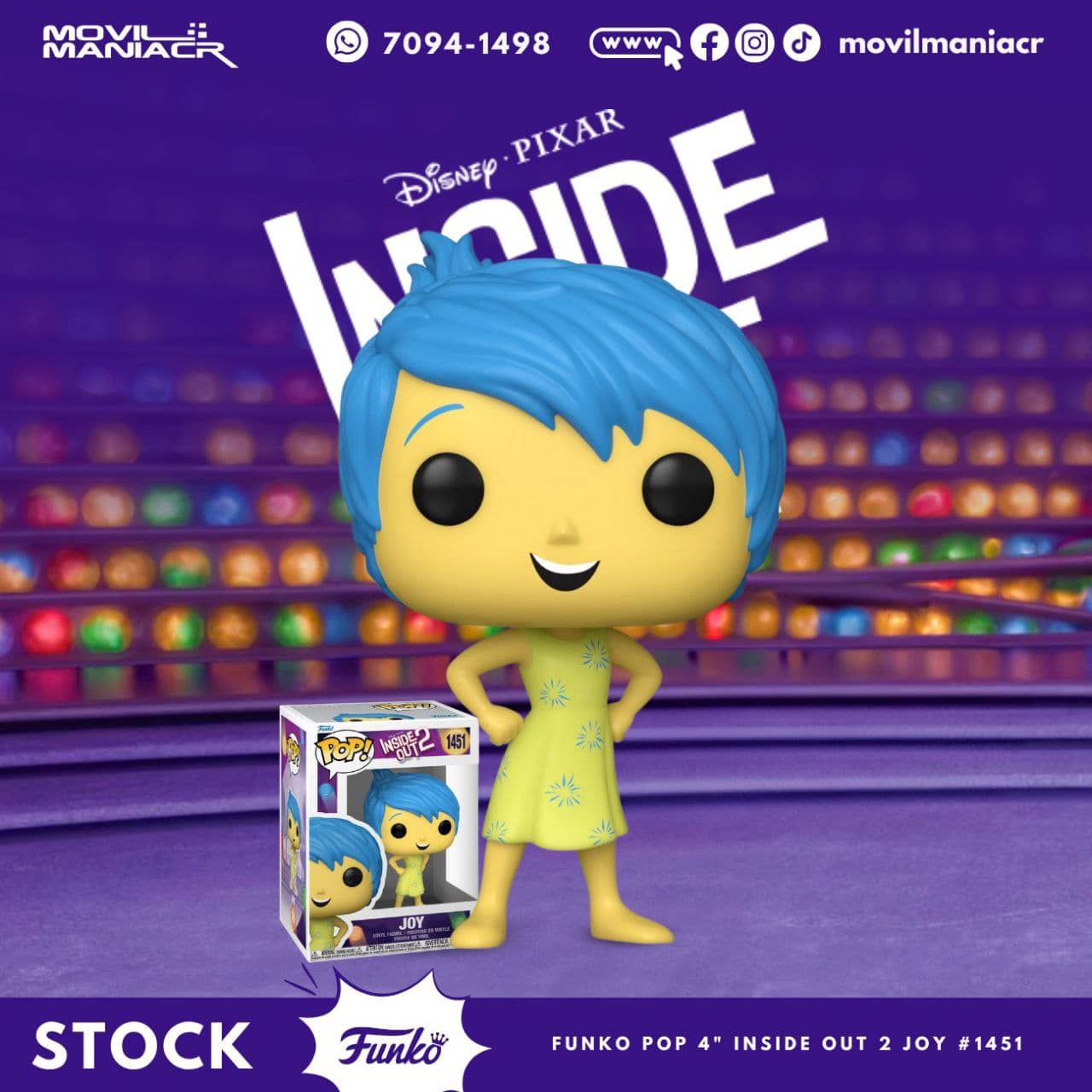 Funko Pop Inside Out 2 Joy #1451 - (Stock) ¡Disponible Ahora! 1 Funko Pop Inside Out 2 Joy #1451 - (Stock) ¡Disponible Ahora!