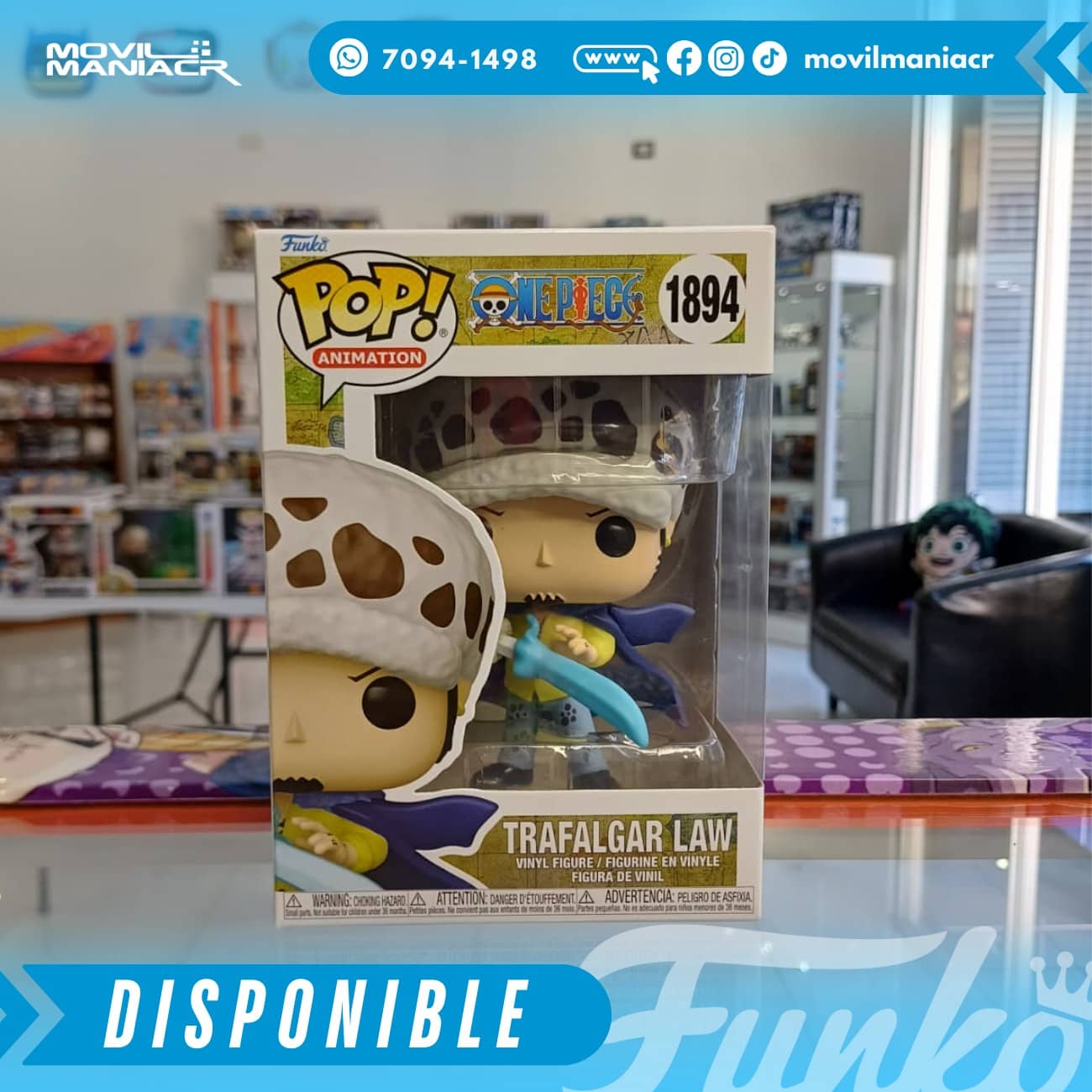Funko Pop One Piece Trafalgar Law #1894 - (Stock) ¡Disponible Ahora! 2 Funko Pop One Piece Trafalgar Law #1894 - (Stock) ¡Disponible Ahora!