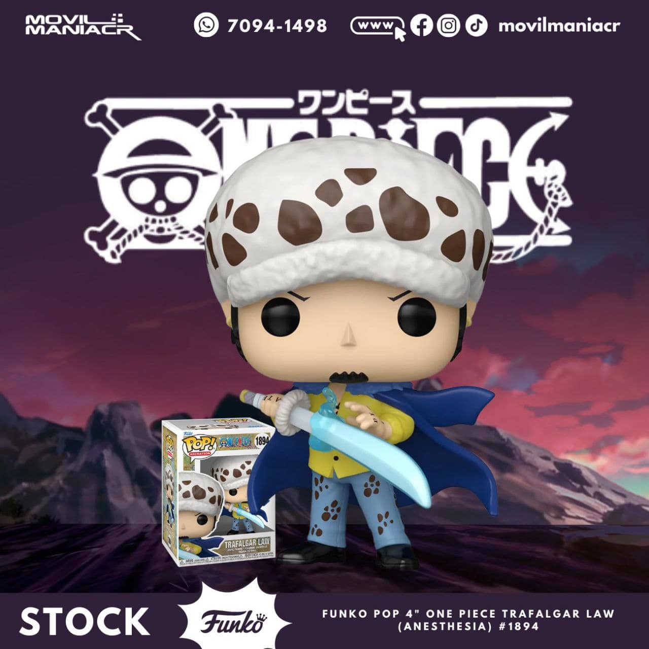 Funko Pop One Piece Trafalgar Law #1894 - (Stock) ¡Disponible Ahora! 1 Funko Pop One Piece Trafalgar Law #1894 - (Stock) ¡Disponible Ahora!