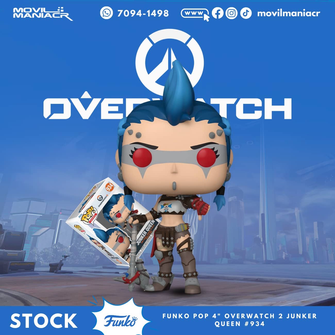 Funko Pop Overwatch 2 Junker Queen #934 - (Stock) ¡Disponible Ahora! 1 Funko Pop Overwatch 2 Junker Queen #934 - (Stock) ¡Disponible Ahora!