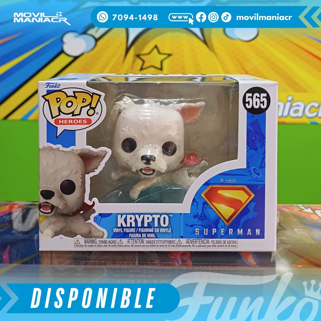 Funko Pop Superman Krypto (2025 Movie) #565 - (Stock) ¡Disponible Ahora! 2 Funko Pop Superman Krypto (2025 Movie) #565 - (Stock) ¡Disponible Ahora! - Imagen 2