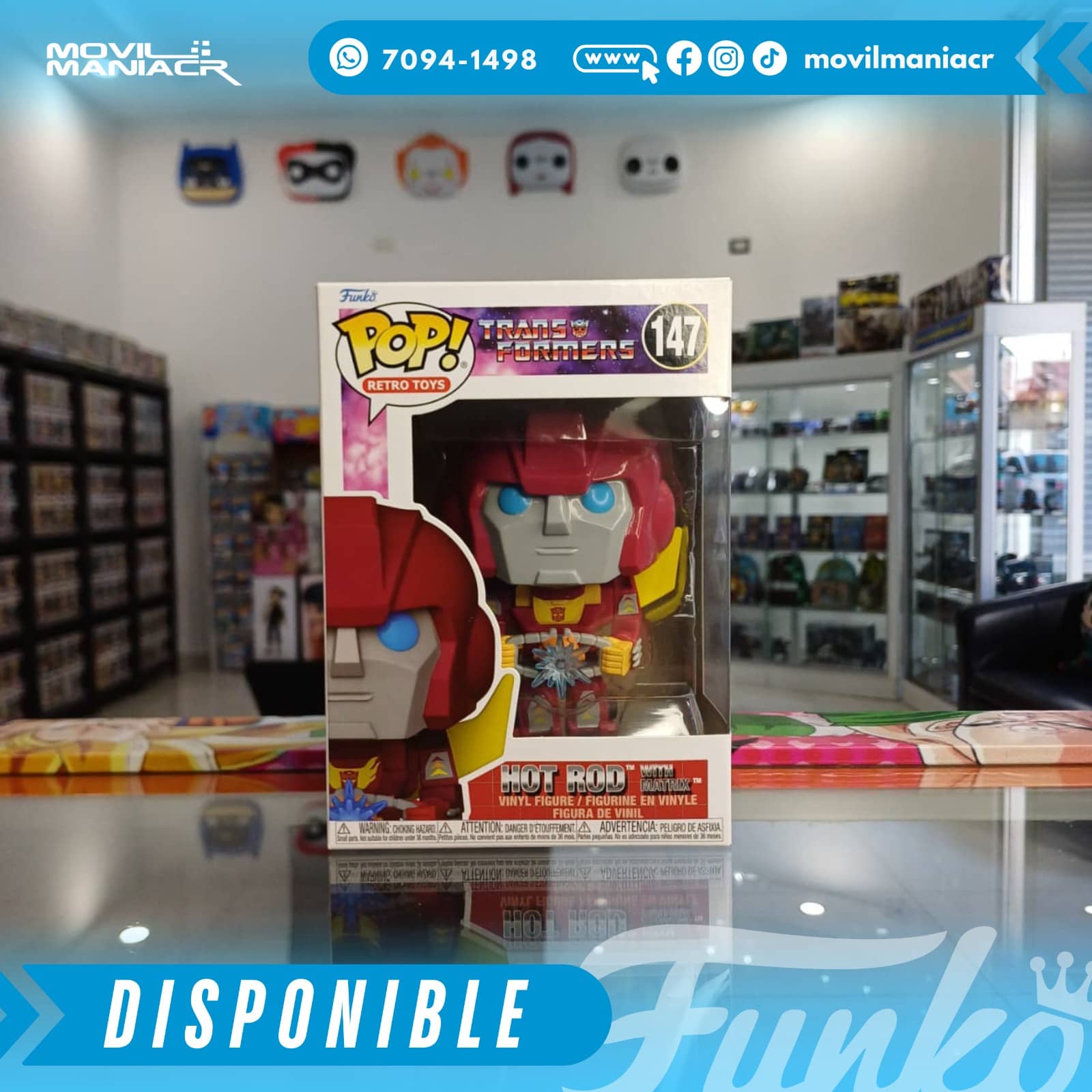Funko Pop Transformers Hot Rod with Matrix #147 - (Stock) ¡Disponible Ahora! 2 Funko Pop Transformers Hot Rod with Matrix #147 - (Stock) ¡Disponible Ahora! - Imagen 2