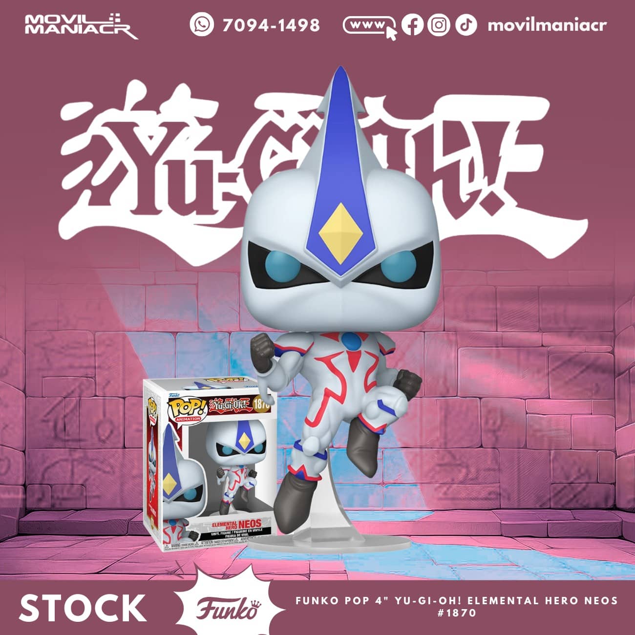 Funko Pop Yu-Gi-Oh Elemental Hero Neos #1870 - (Stock) ¡Disponible Ahora! 1 Funko Pop Yu-Gi-Oh Elemental Hero Neos #1870 - (Stock) ¡Disponible Ahora!