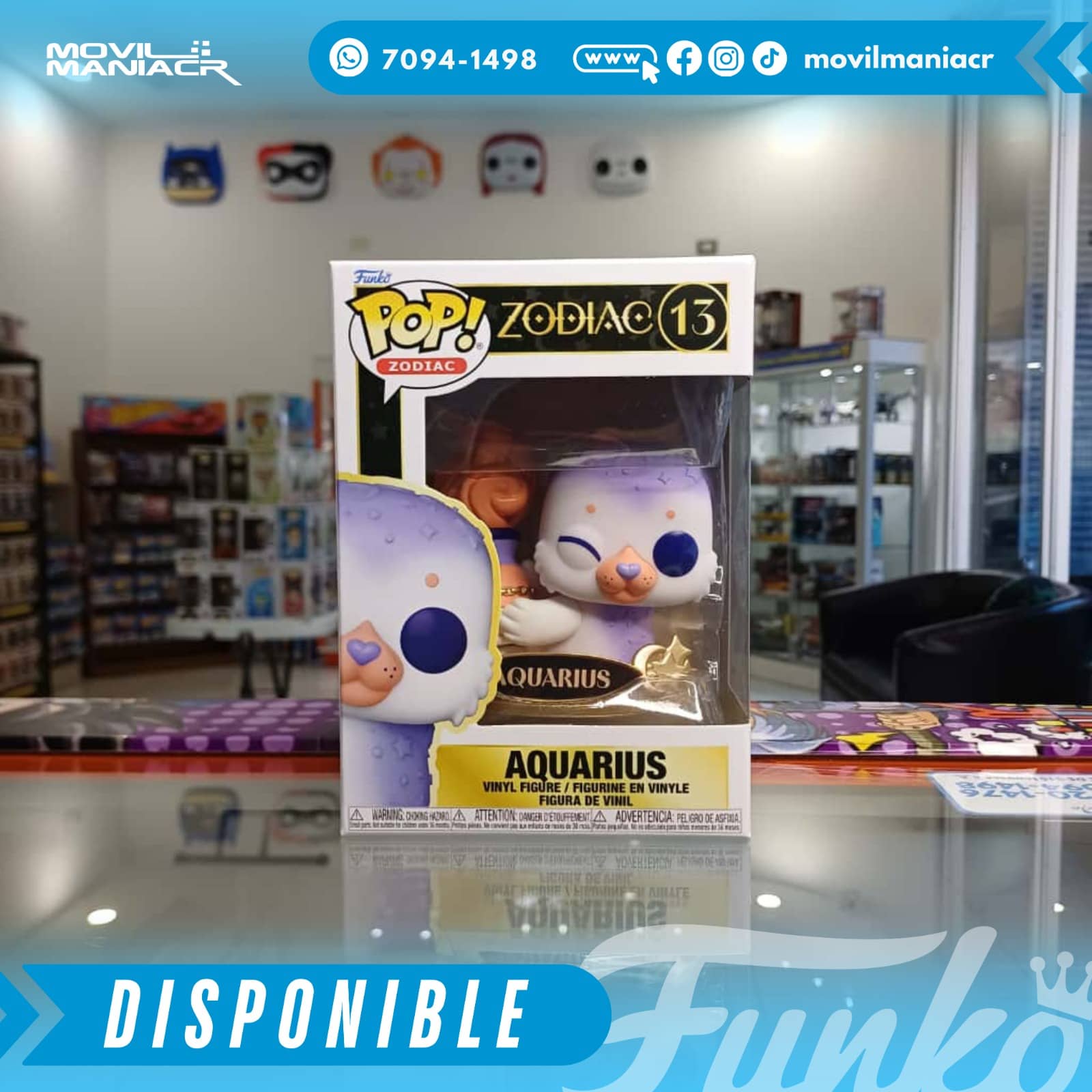 Funko Pop Zodiac Aquarius #13 - (Stock) ¡Disponible Ahora! 2 Funko Pop Zodiac Aquarius #13 - (Stock) ¡Disponible Ahora! - Imagen 2