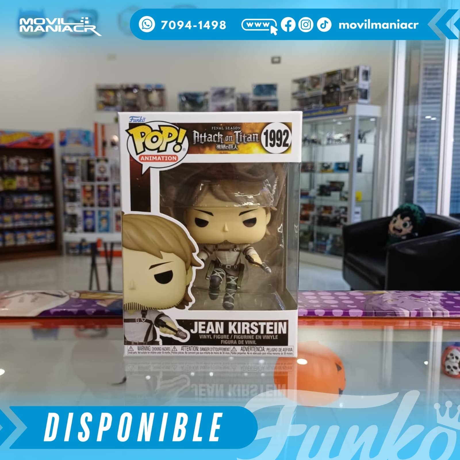 Funko Pop Attack on Titan Jean Kirstein #1992 - (Stock) ¡Disponible Ahora! 2 Funko Pop Attack on Titan Jean Kirstein #1992 - (Stock) ¡Disponible Ahora!