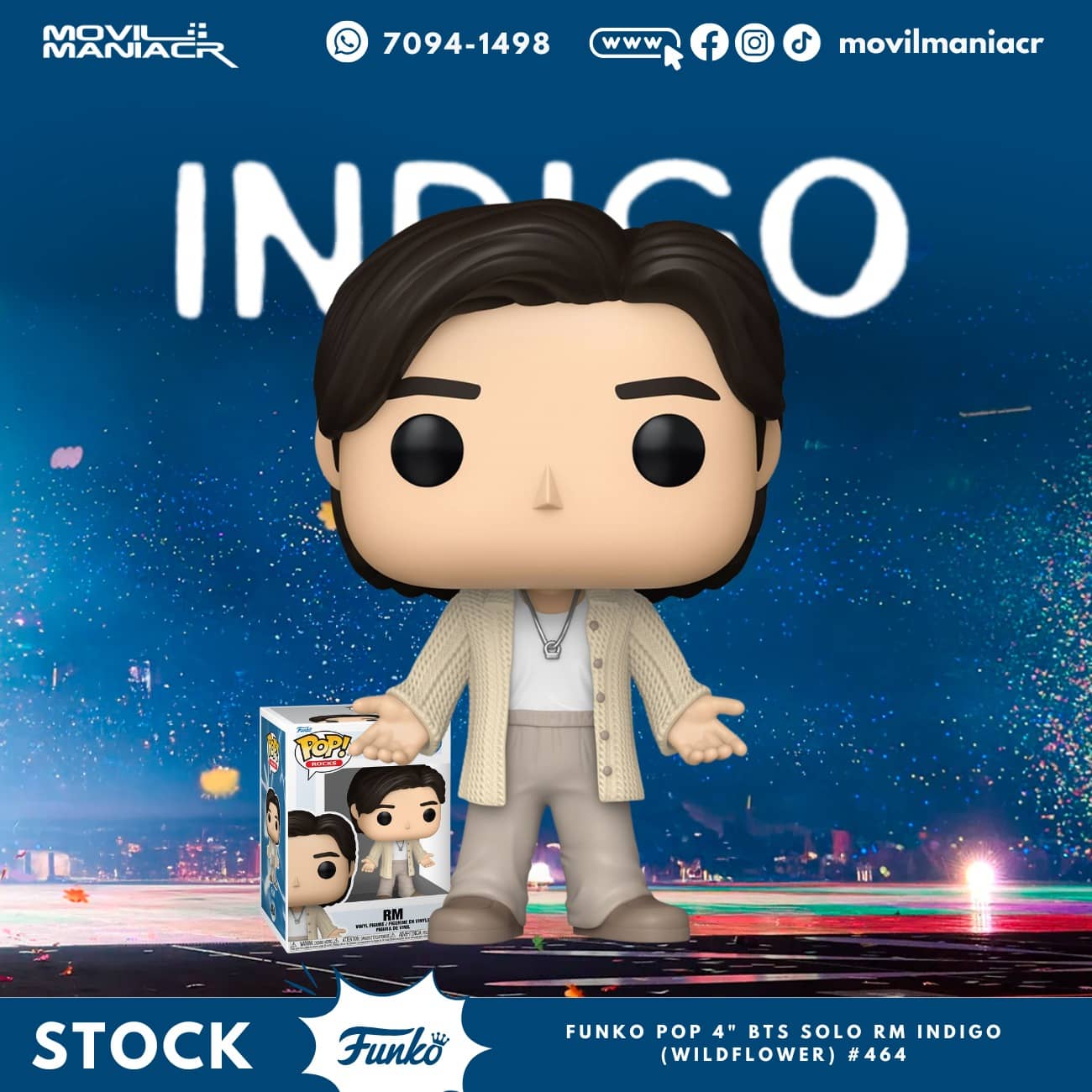 Funko Pop BTS Solo RM Indigo (Wildflower) #464 - (Stock) ¡Disponible Ahora! 1 Funko Pop BTS Solo RM Indigo (Wildflower) #464