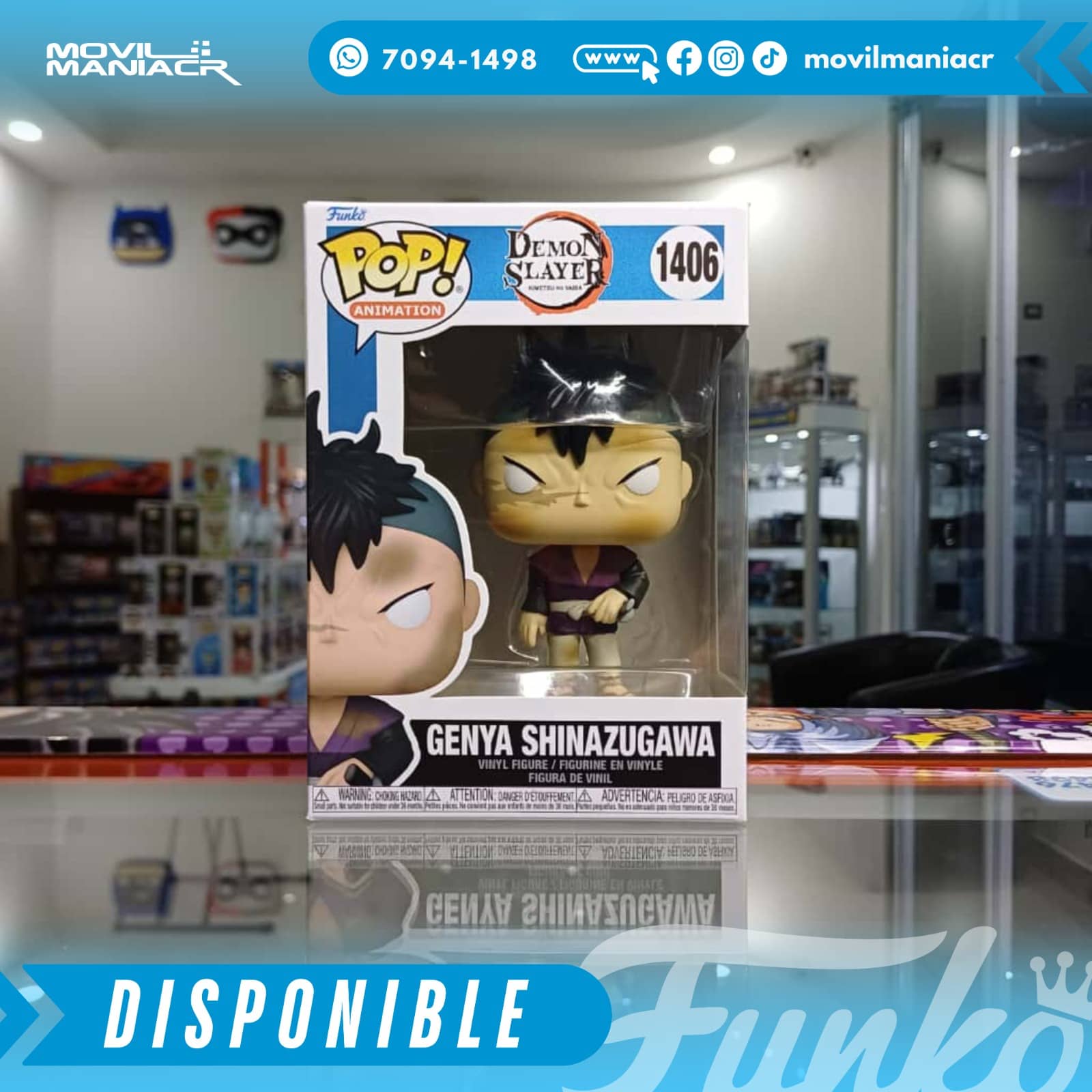 Funko Pop Demon Slayer Genya Shinazugawa #1406 - (Stock) ¡Disponible Ahora! 2 Funko Pop Demon Slayer Genya Shinazugawa #1406 - (Stock) ¡Disponible Ahora! - Imagen 2