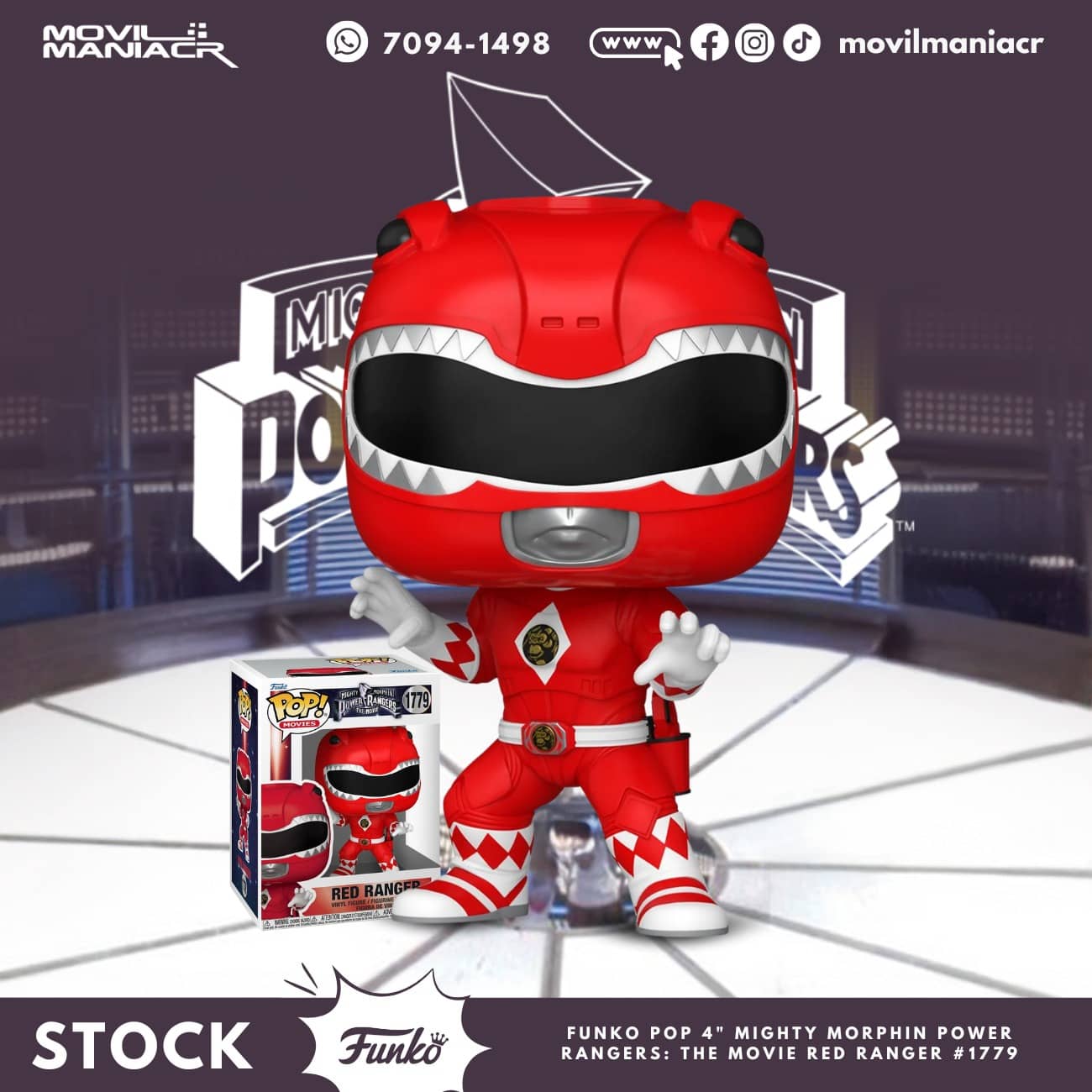 Funko Pop Mighty Morphin Power Rangers Red Ranger #1779 - (Stock) ¡Disponible Ahora! 1 Funko Pop Mighty Morphin Power Rangers Red Ranger #1779