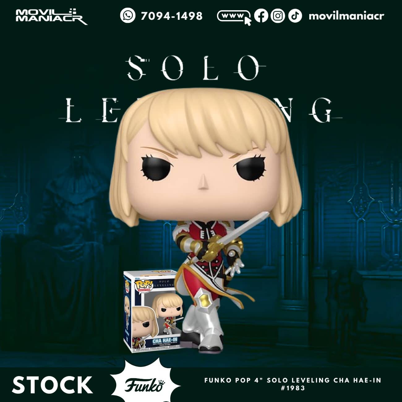 Funko Pop Solo Leveling Cha Hae-In #1983 - (Stock) ¡Disponible Ahora! 1 Funko Pop Solo Leveling Cha Hae-In #1983 - (Stock) ¡Disponible Ahora!