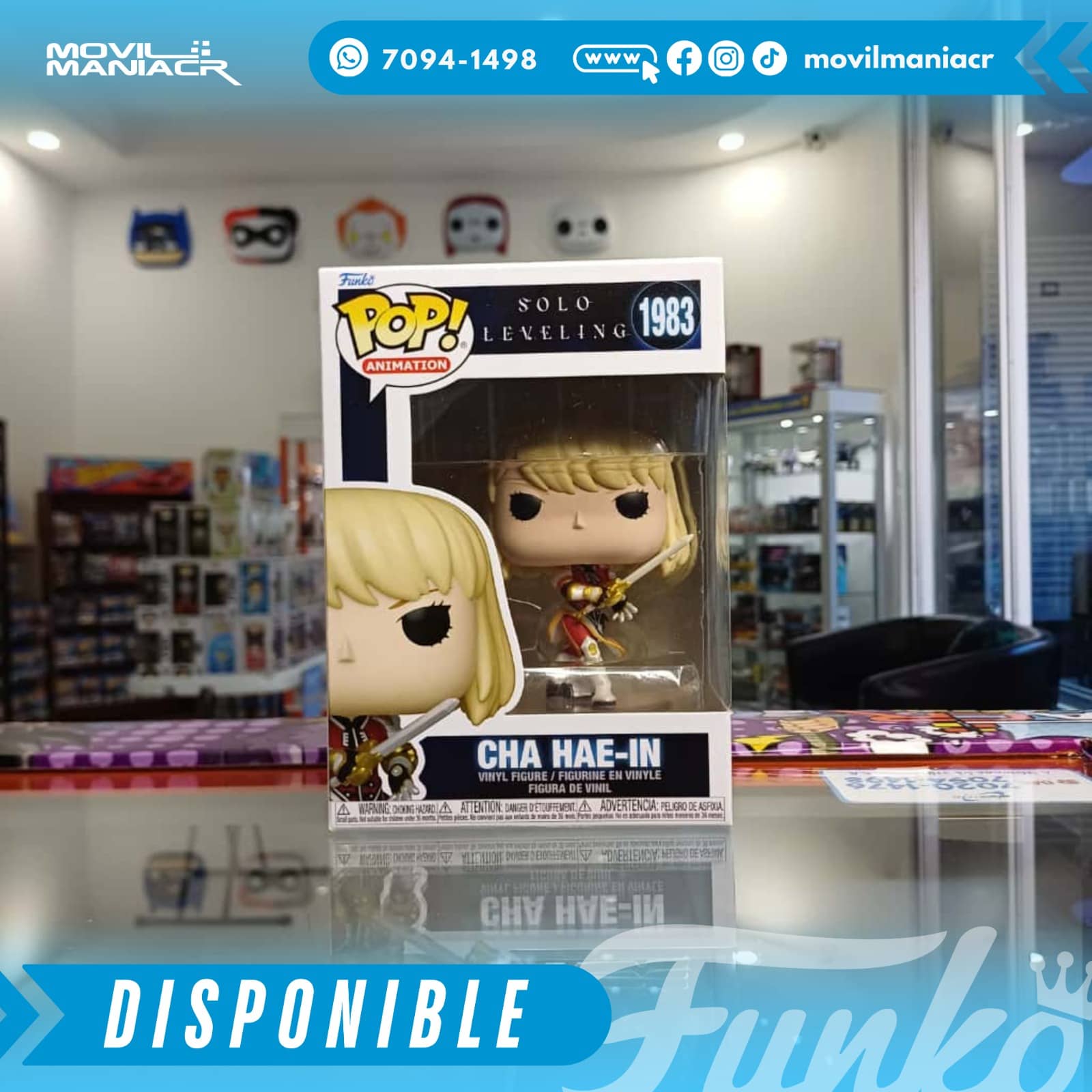 Funko Pop Solo Leveling Cha Hae-In #1983 - (Stock) ¡Disponible Ahora! 2 Funko Pop Solo Leveling Cha Hae-In #1983 - (Stock) ¡Disponible Ahora! - Imagen 2