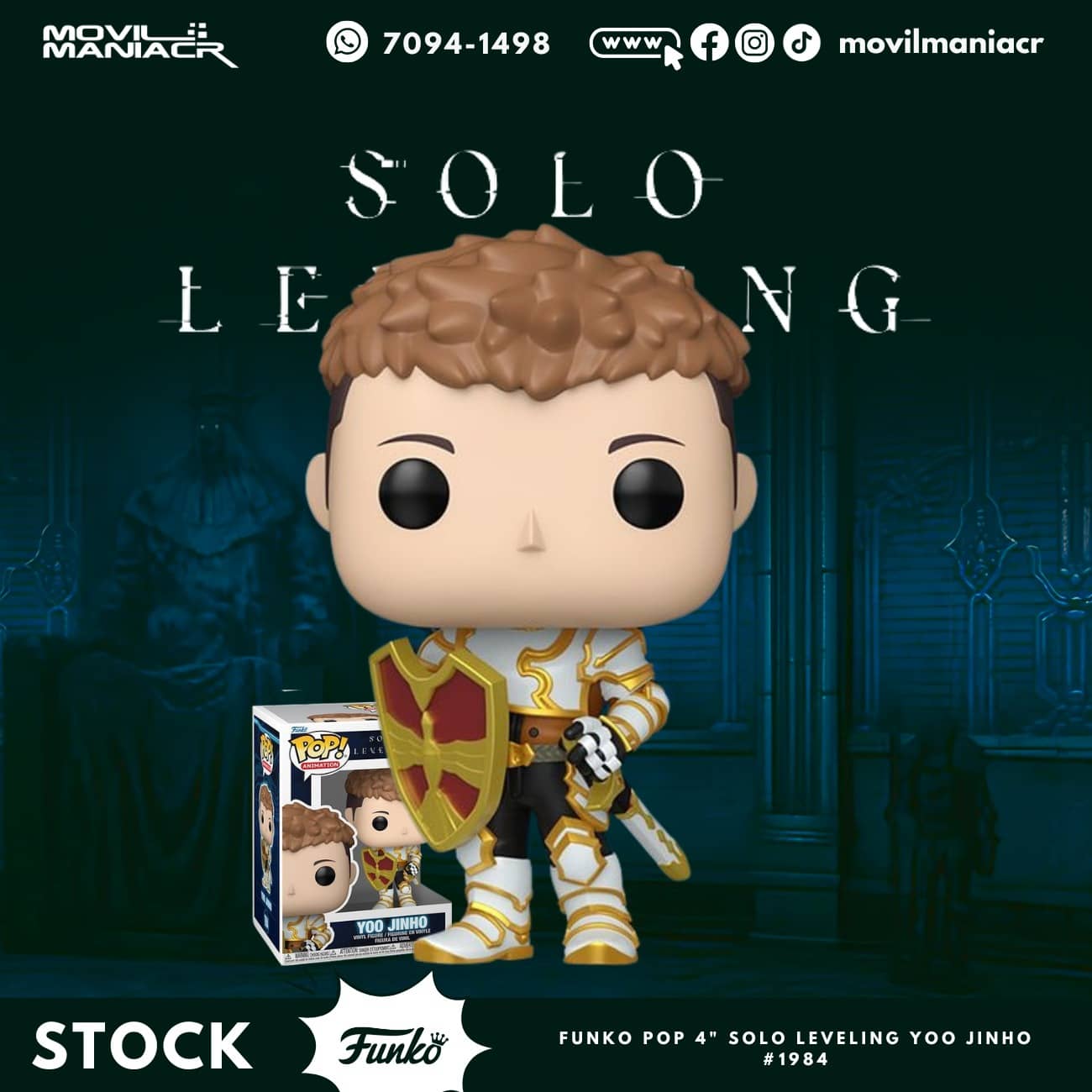 Funko Pop Solo Leveling Yoo Jinho #1984 - (Stock) ¡Disponible Ahora! 1 Funko Pop Solo Leveling Yoo Jinho #1984 - (Stock) ¡Disponible Ahora!