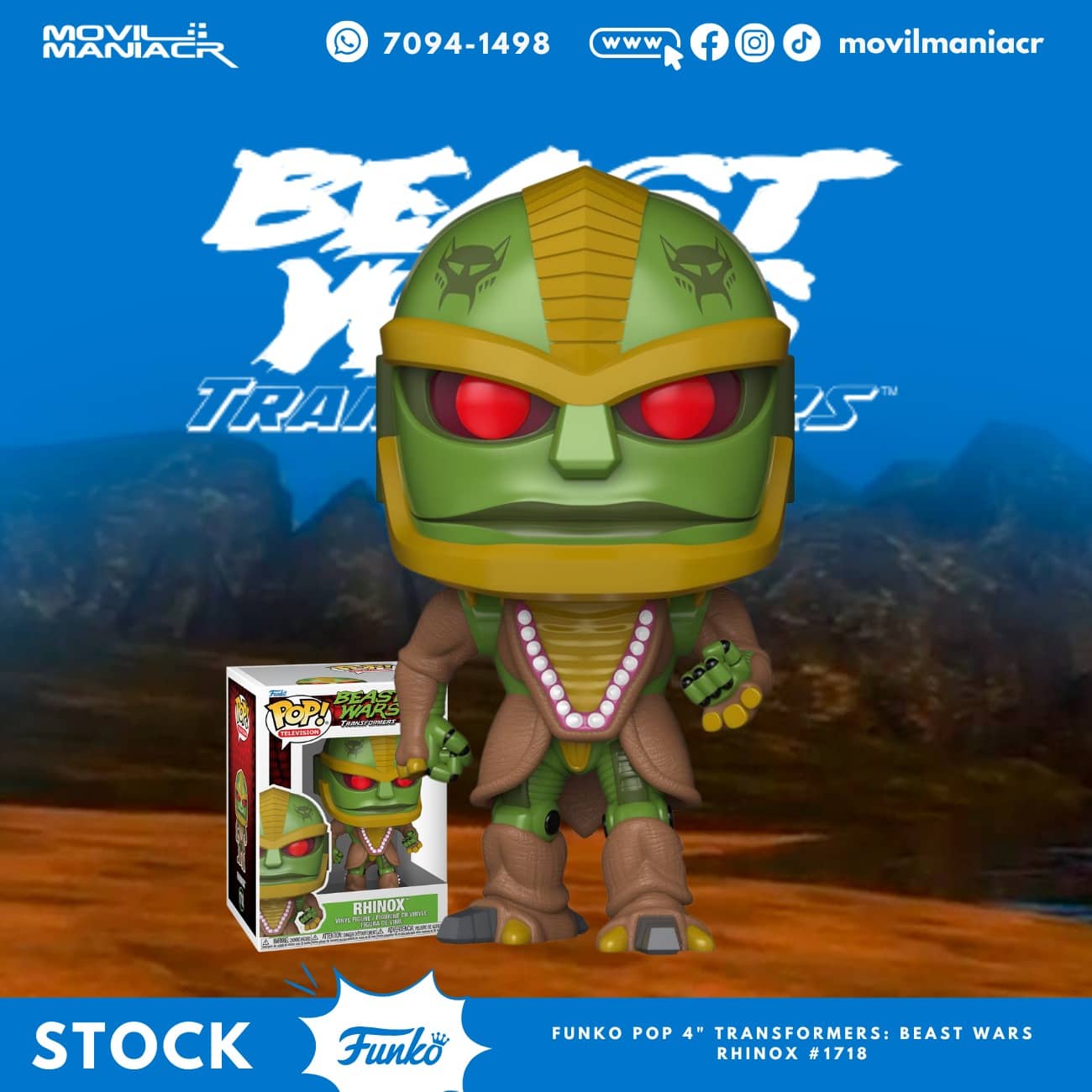 Funko Pop Transformers Beast Wars Rhinox #1718 - (Stock) ¡Disponible Ahora! 1 Funko Pop Transformers Beast Wars Rhinox #1718 - (Stock) ¡Disponible Ahora!