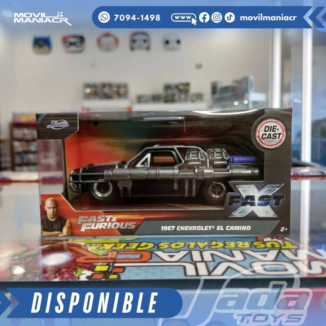 Carro Jada Toys Fast and Furious 1967 Chevrolet El Camino Escala 1:32 – (Stock) ¡Disponible Ahora! 1 Carro Jada Toys Fast and Furious 1967 Chevrolet El Camino Escala 1:32 – (Stock) ¡Disponible Ahora!