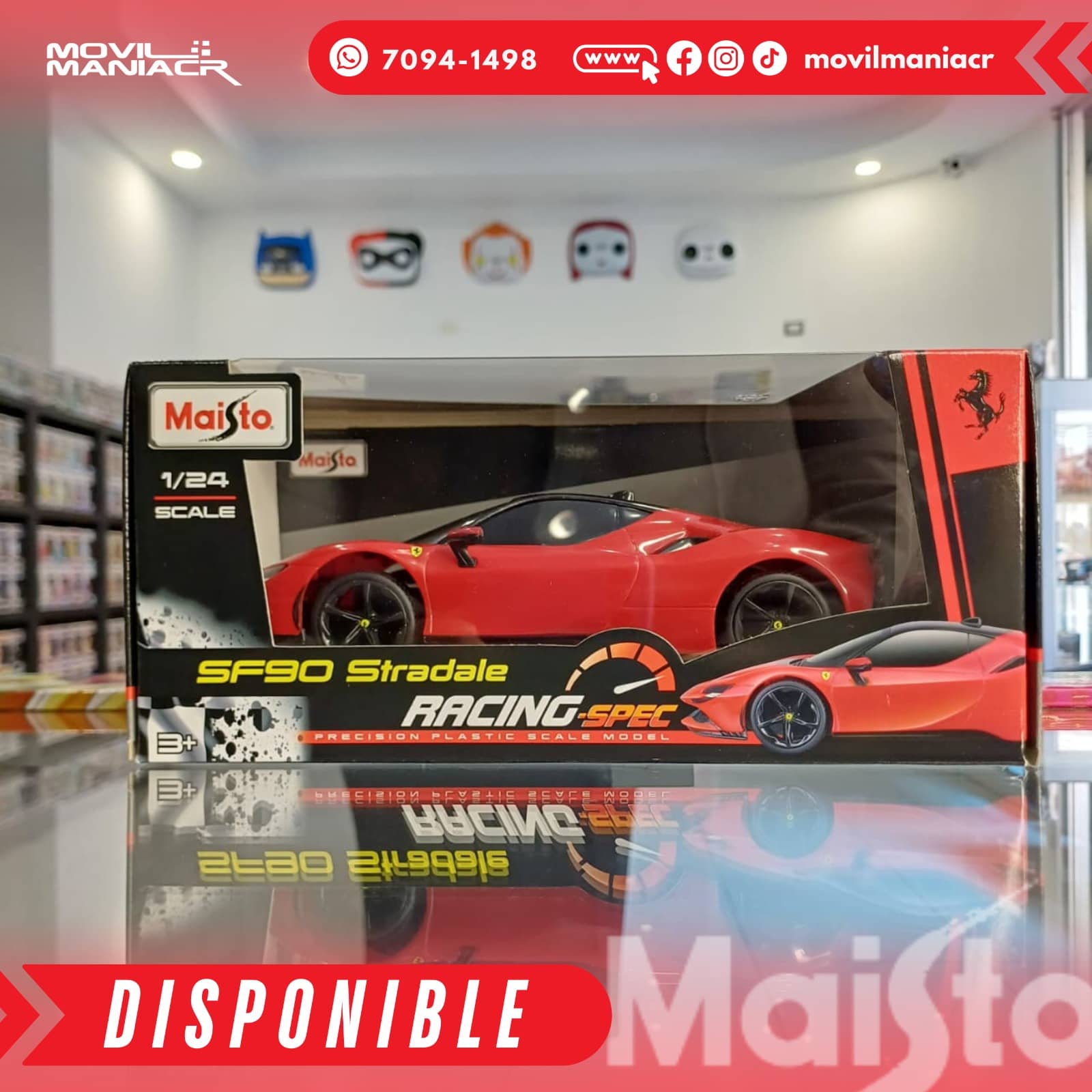 Carro Maisto Racing-Spec Ferrari SF90 Stradale Escala 1:24 – (Stock) ¡Disponible Ahora! 1 Carro Maisto Racing-Spec Ferrari SF90 Stradale Escala 124 – (Stock) ¡Disponible Ahora!