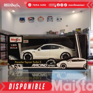 Carro Maisto Racing-Spec Porsche Taycan Turbo S Escala 124 – (Stock) ¡Disponible Ahora!