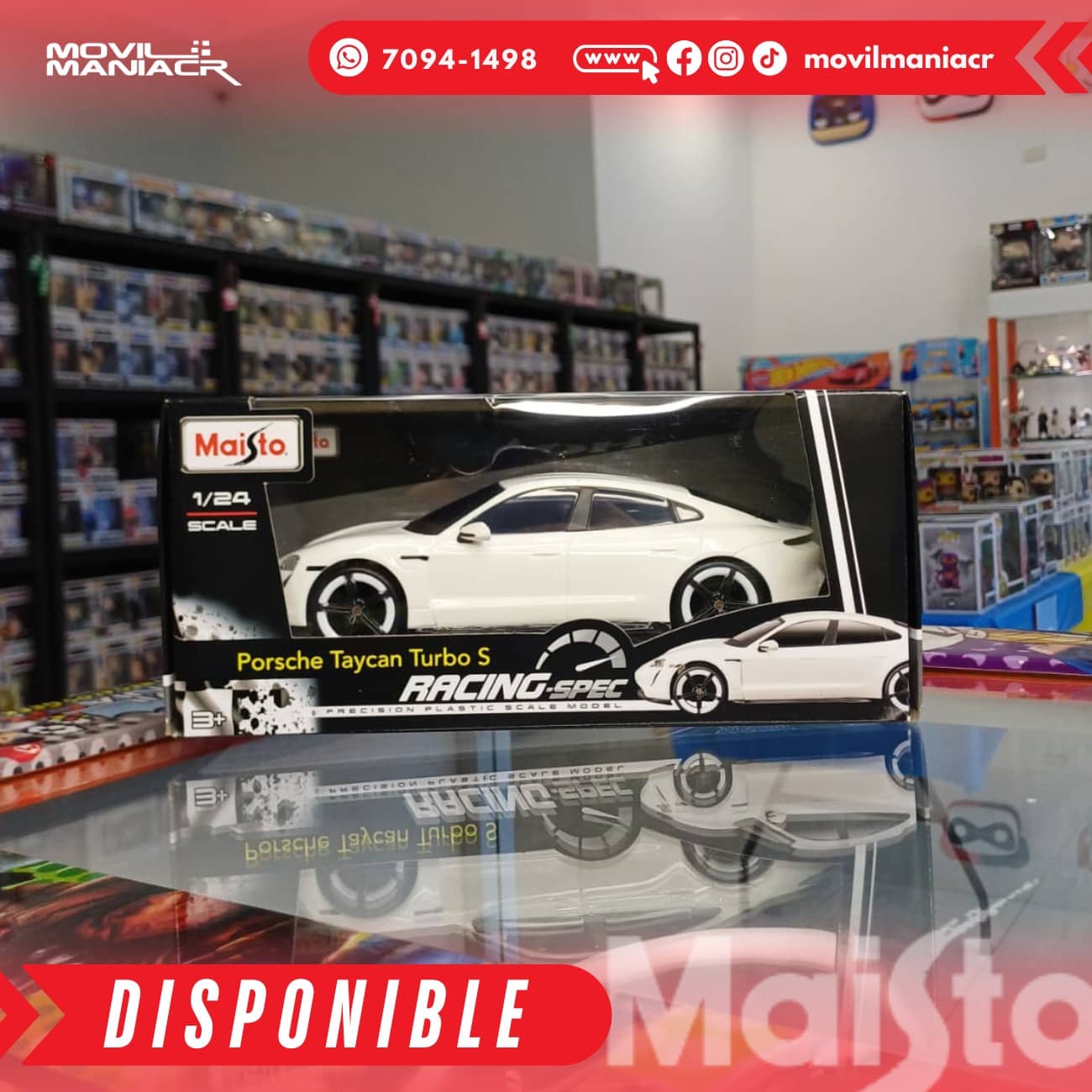 Carro Maisto Racing-Spec Porsche Taycan Turbo S Escala 1:24 – (Stock) ¡Disponible Ahora! 1 Carro Maisto Racing-Spec Porsche Taycan Turbo S Escala 1:24 – (Stock) ¡Disponible Ahora!