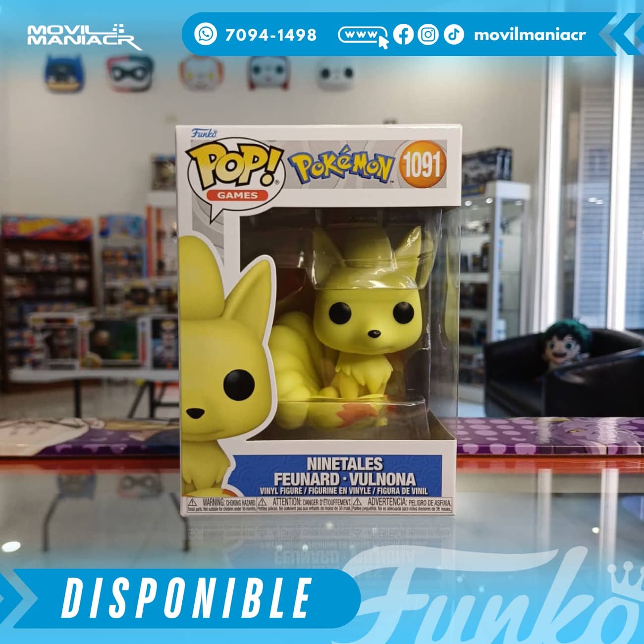 Funko Pop Pokémon Ninetales #1091 - (Stock) ¡Disponible Ahora! 2 Funko Pop Pokémon Ninetales #1091 - (Stock) ¡Disponible Ahora!