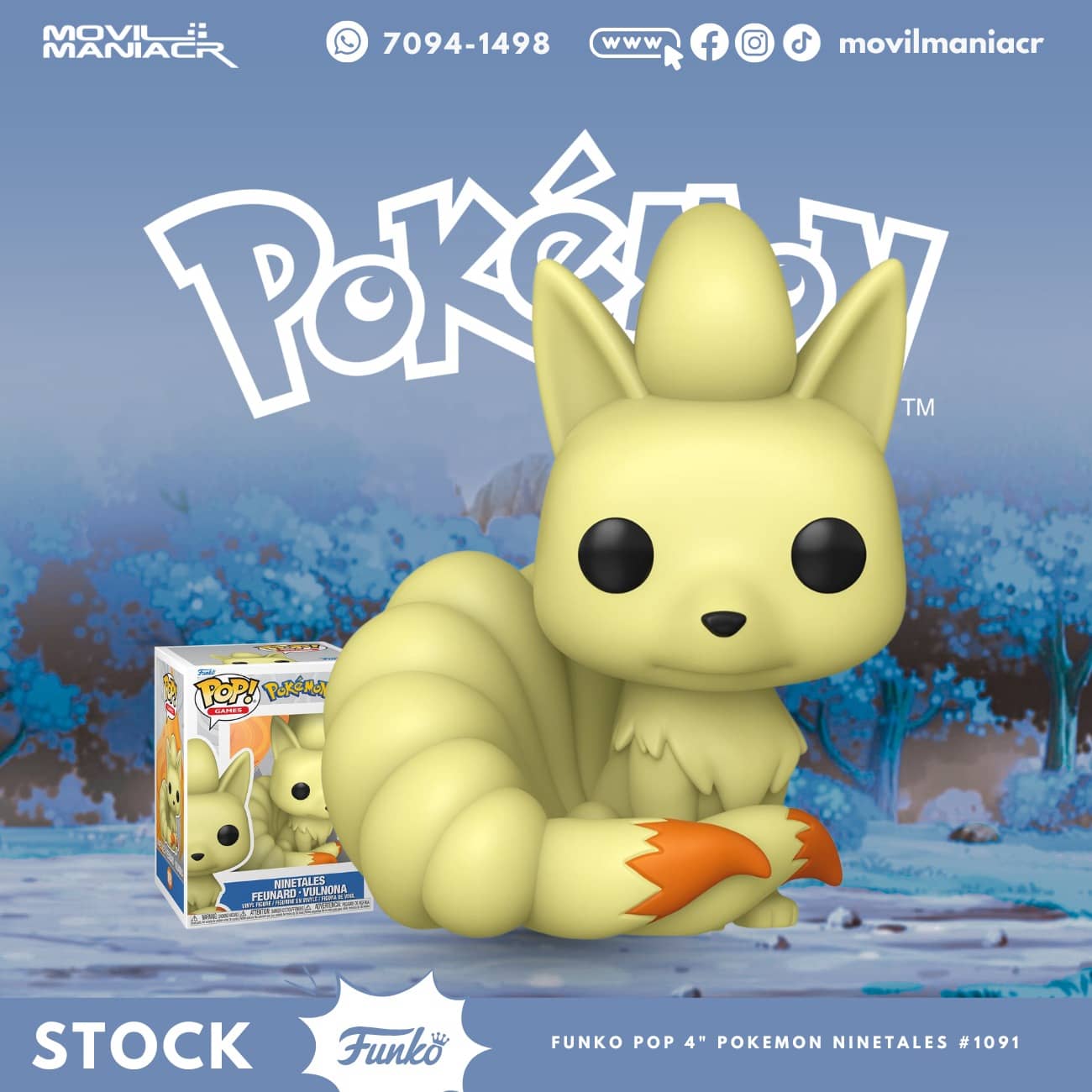 Funko Pop Pokémon Ninetales #1091 - (Stock) ¡Disponible Ahora! 1 Funko Pop Pokémon Ninetales #1091 - (Stock) ¡Disponible Ahora!